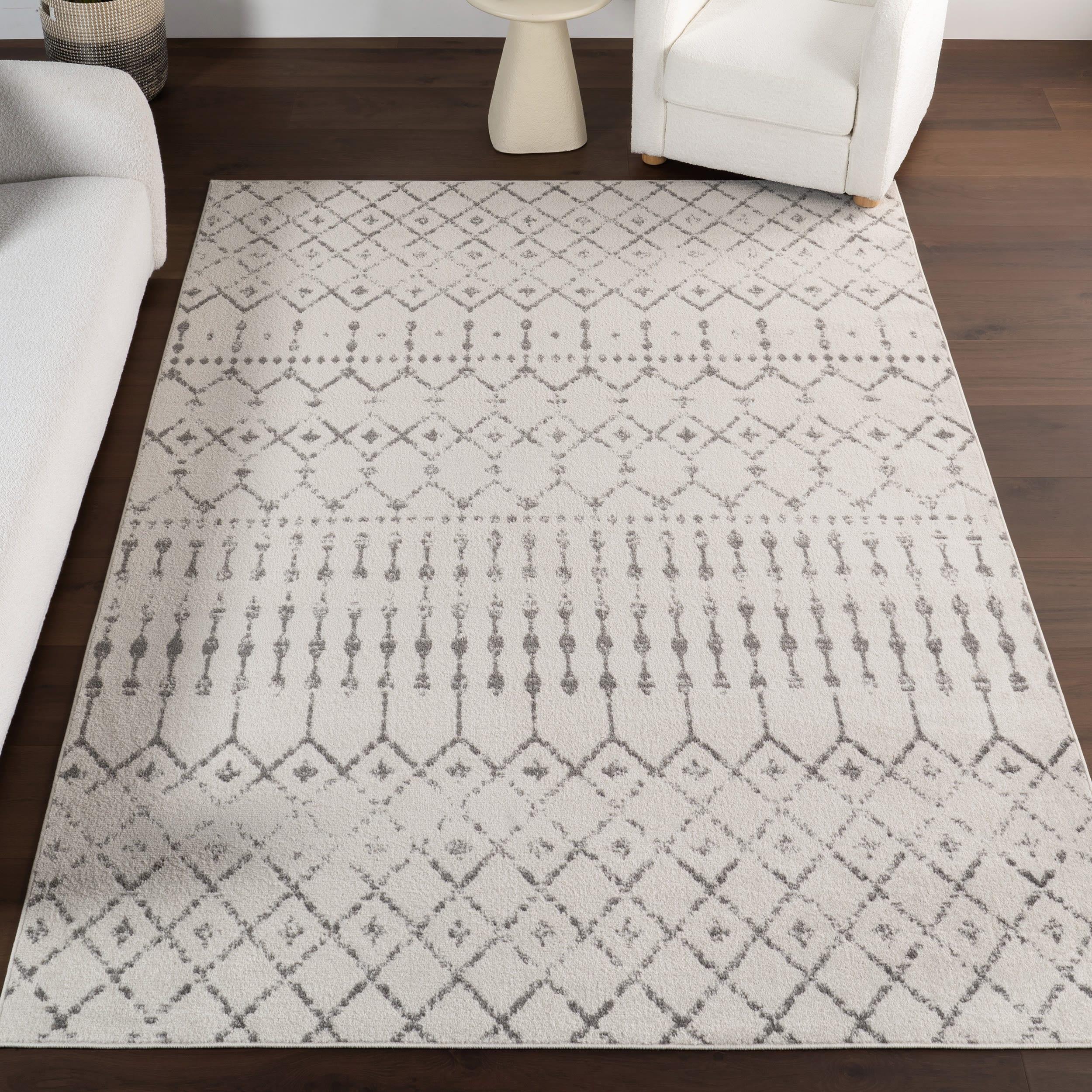 nuLOOM Moroccan Blythe Grey 8' x 10' Transitional Area Rug
