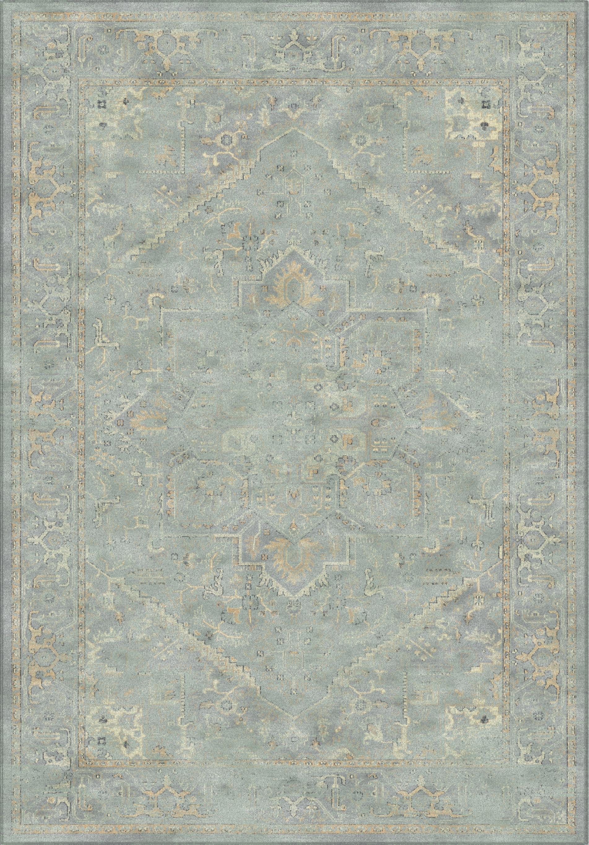 Vintage VTG114 Power Loomed Indoor Skid-Resistant Area Rug - Grey/Multi - 6'7"x9'2" - Safavieh