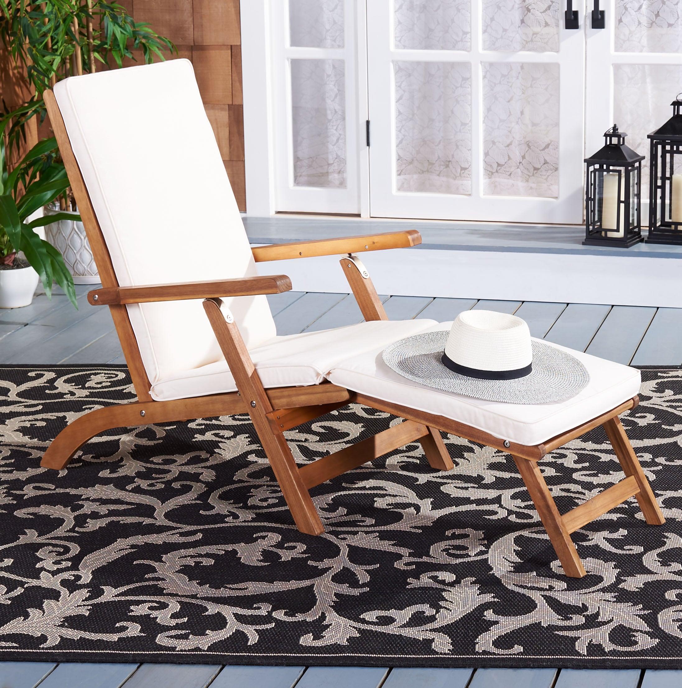 Palmdale Lounge Chair - Outdoor - PAT7015 - Natural/Beige -Safavieh