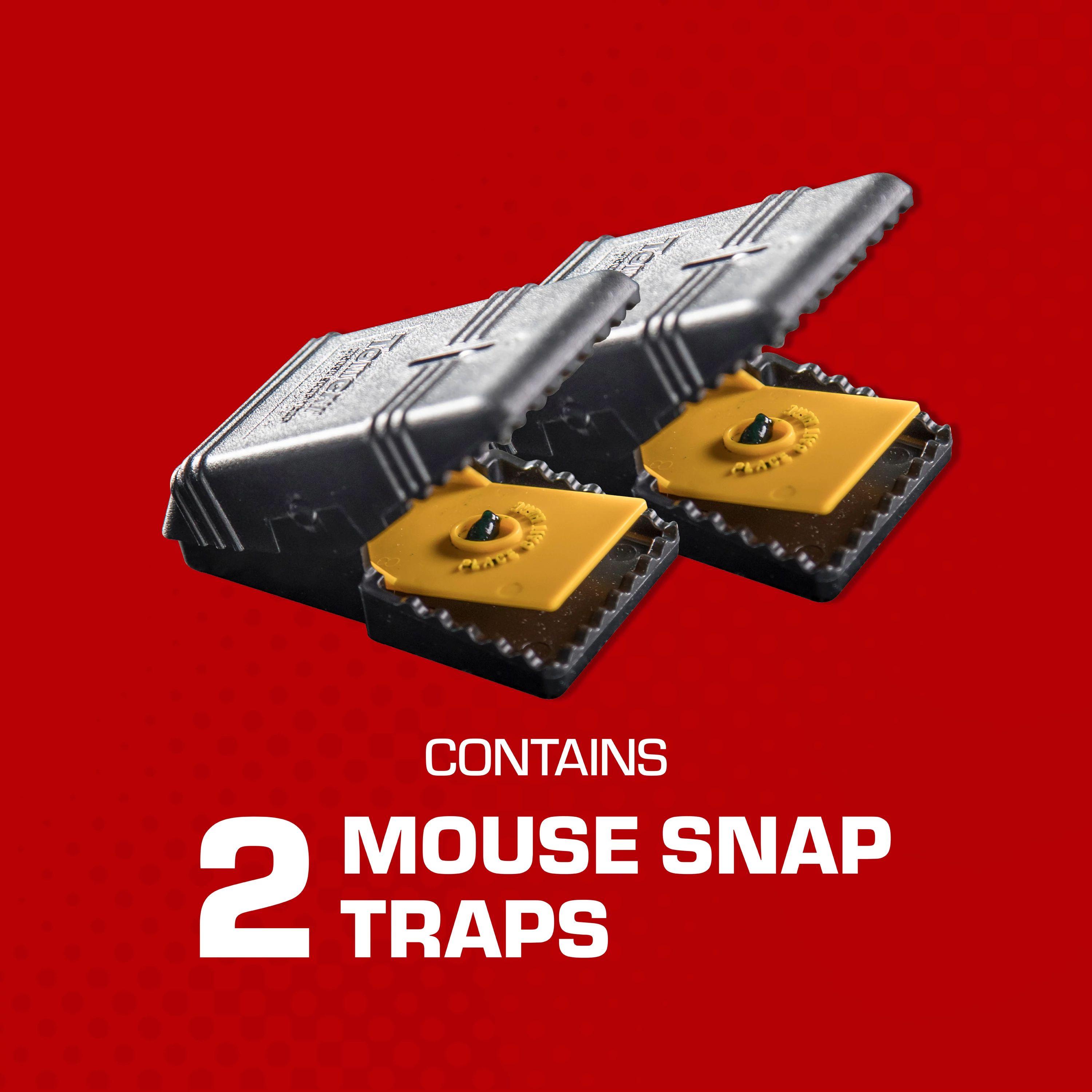 (2 pack) Tomcat Mouse Snap Traps, Contains 2 Traps, No-Touch Disposal, Easy to Set
