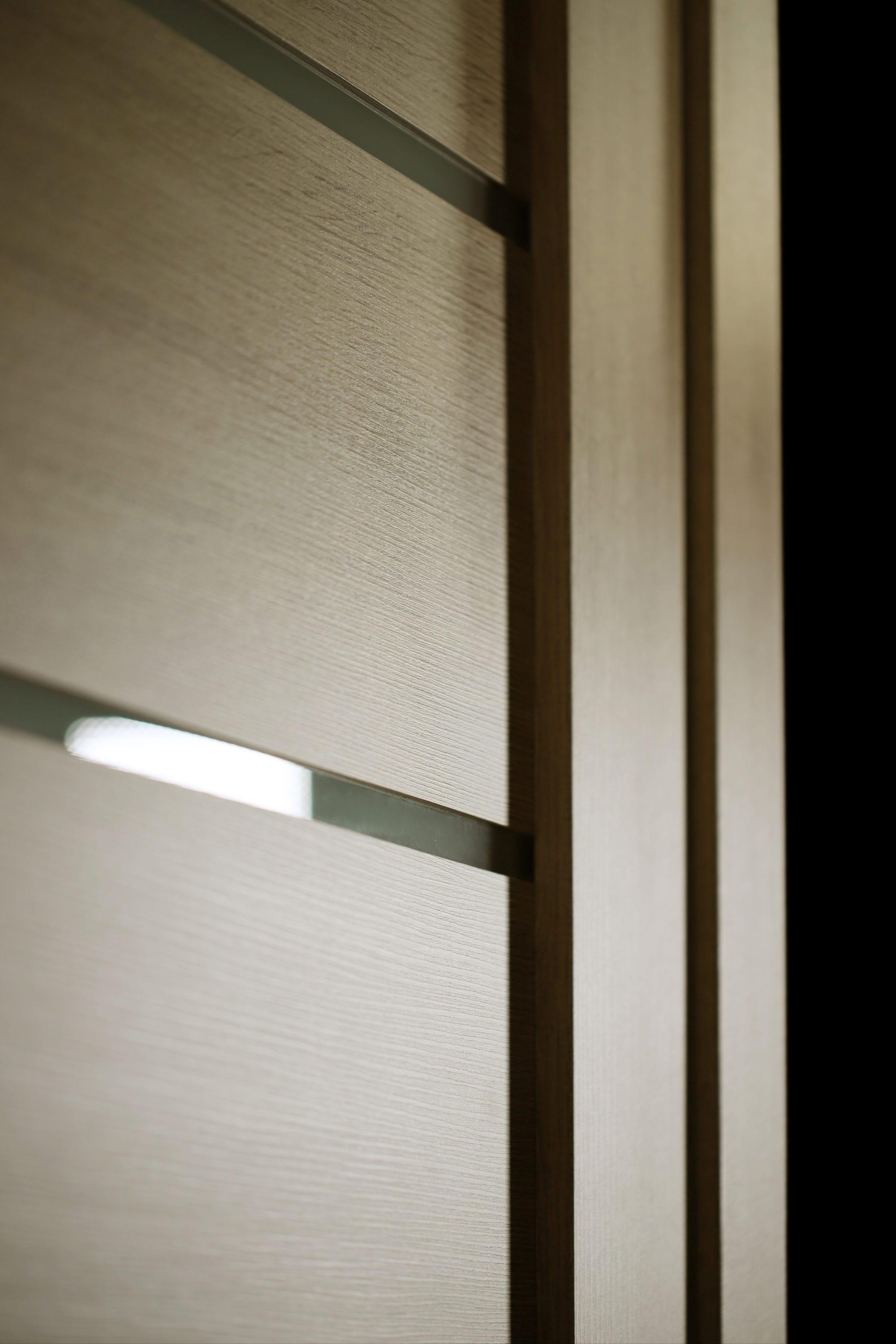 Belldinni Alba Solid Manufactured Wood and Glass Paneled Wood Finish Standard Door Slab