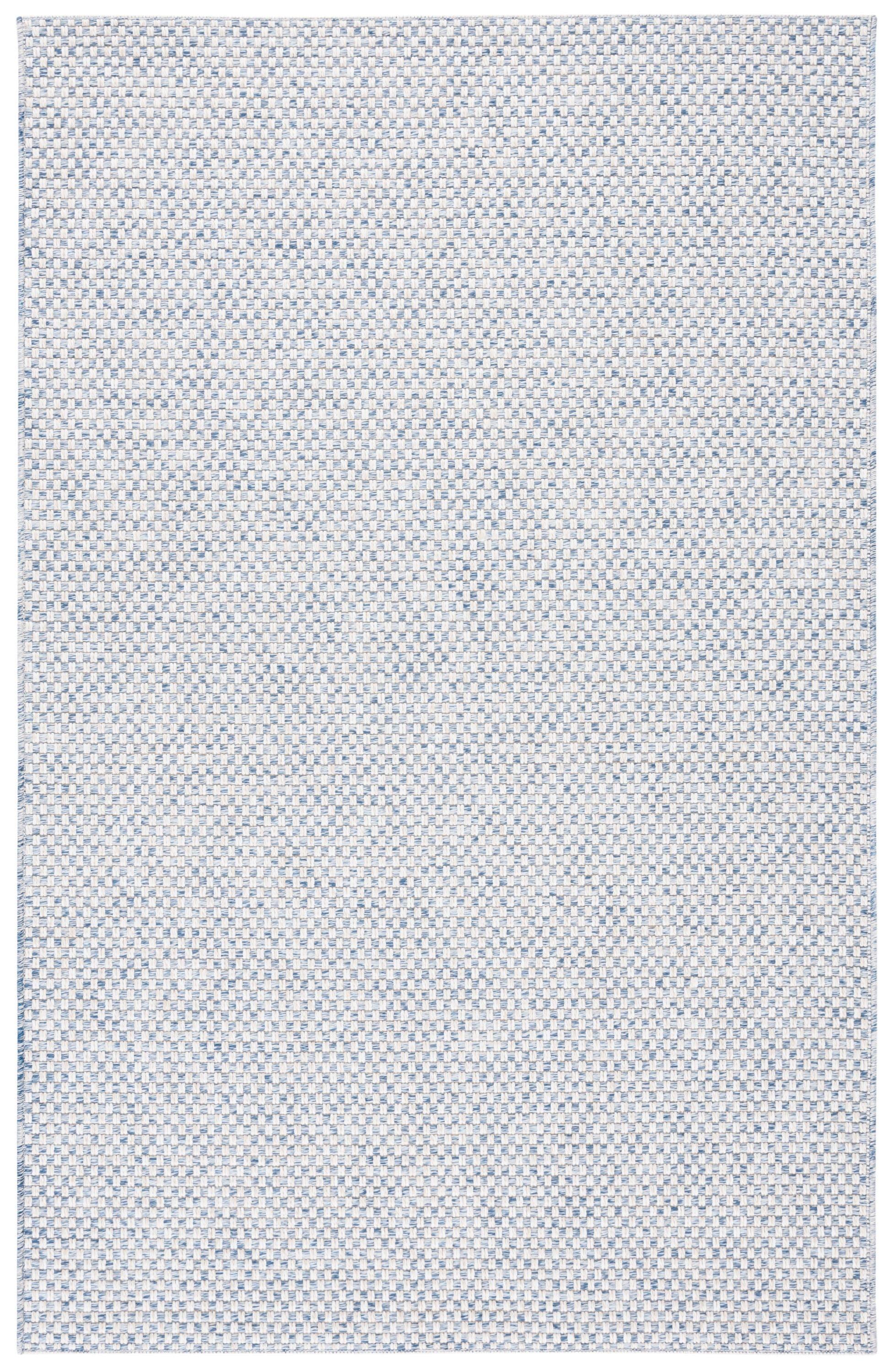 Sisal All-Weather SAW460 Power Loomed Indoor/Outdoor Area Rug - Blue/Ivory - 5'x7'6" - Safavieh