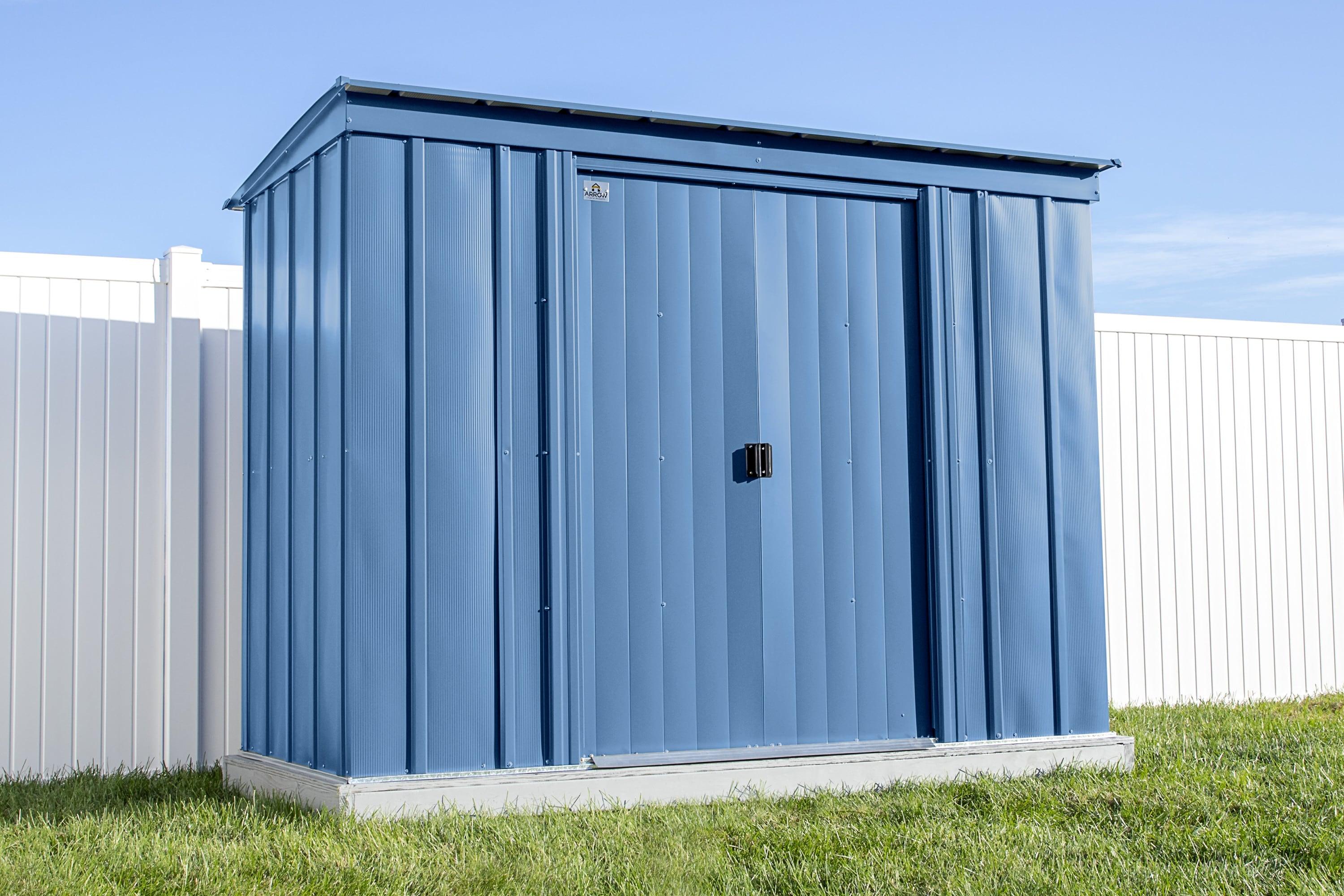 Arrow 8 ft. W x 4 ft. D Galvanized Steel Vertical Storage Shed