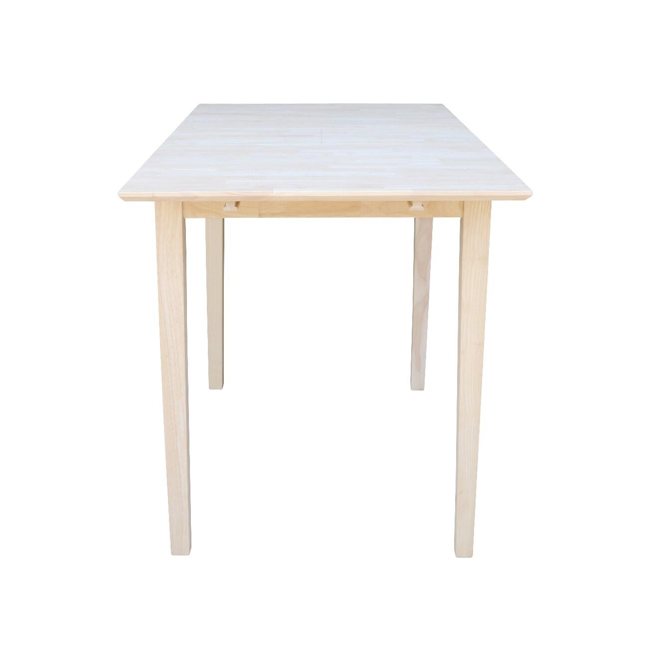 Counter Height Extendable Dining Table with Butterfly Leaf, Solid Wood - International Concepts