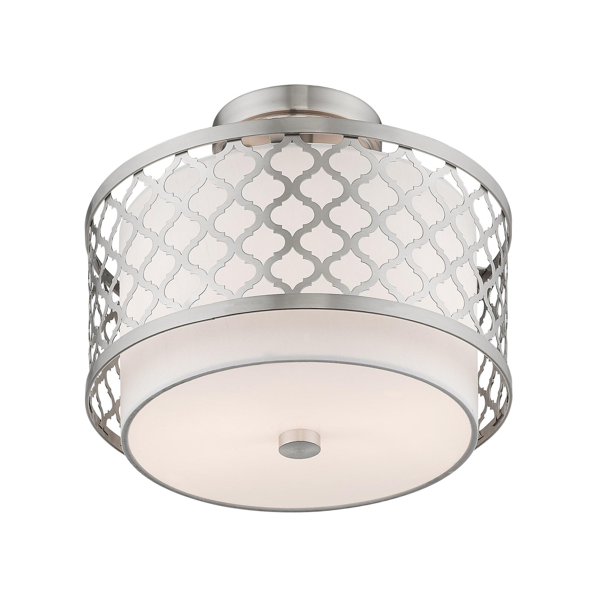 Livex Lighting Arabesque 2 - Light Semi-Flush Mount in  Brushed Nickel