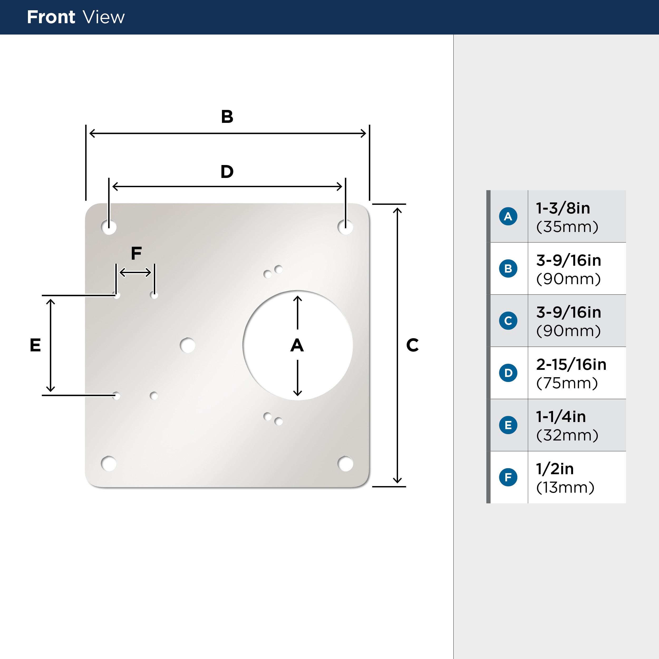 Satin Nickel Steel Cabinet Hinge Repair Plates