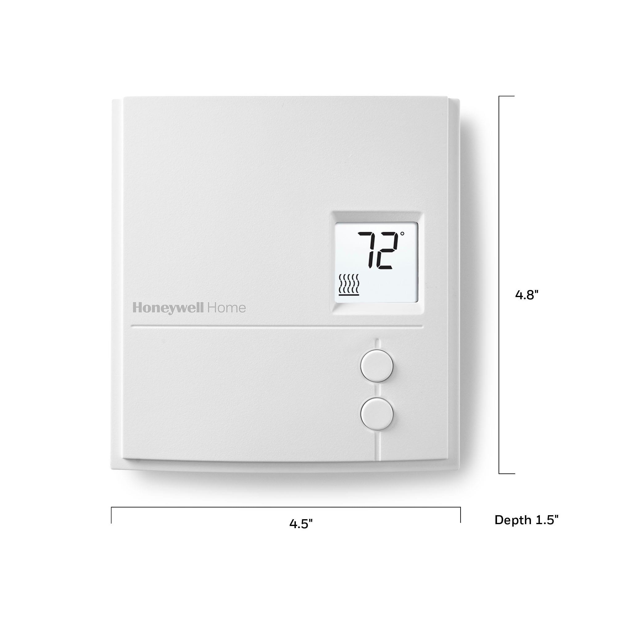 Honeywell White Square Non-Programmable Thermostat for Heating and Cooling