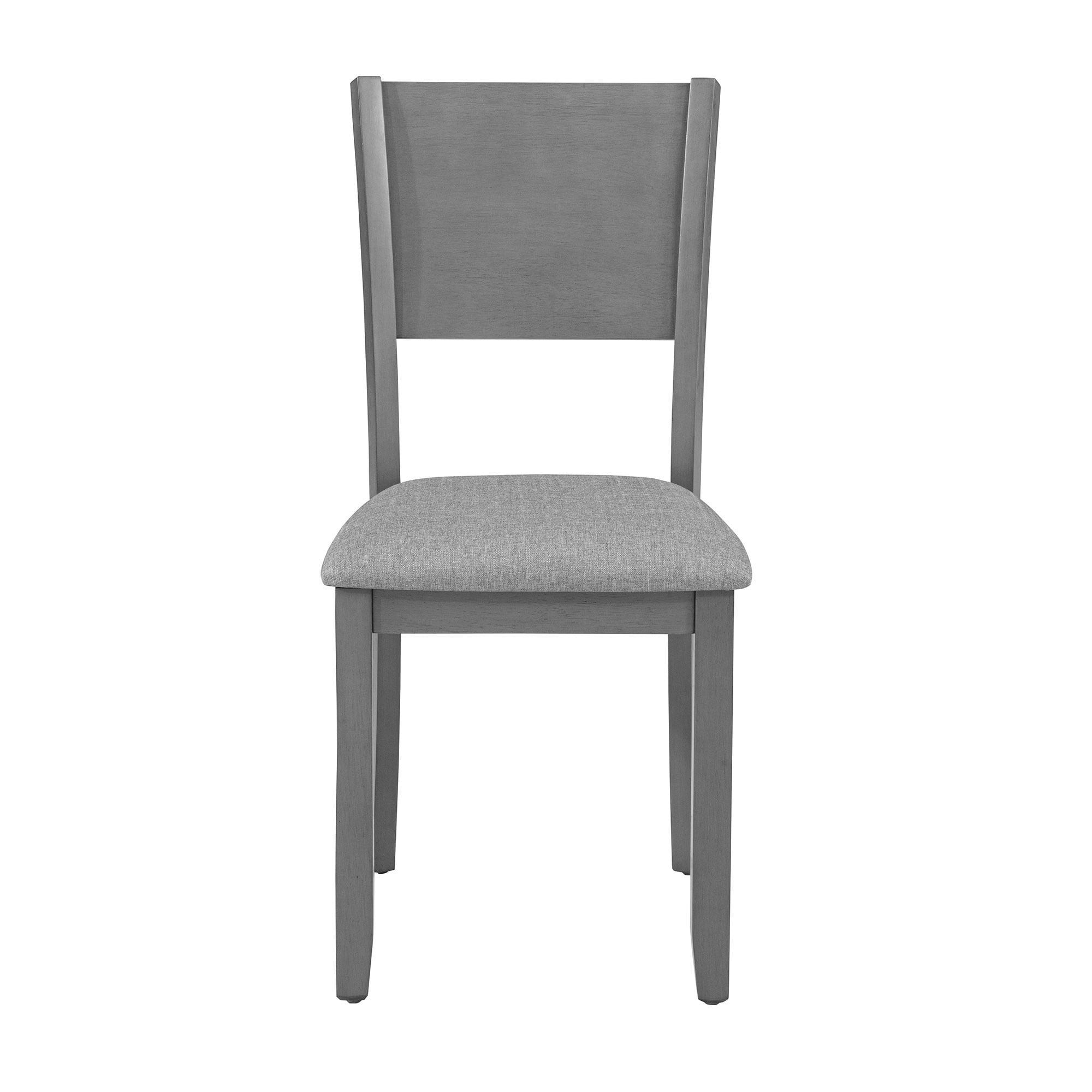 Kamsly Kitchen Island Dining Chairs Set of 4, 4pcs Upholstered Dining Room Chair, Sturdy Solid Wood Frame Kitchen-Chair with Padded Seat & Backrest, Gray