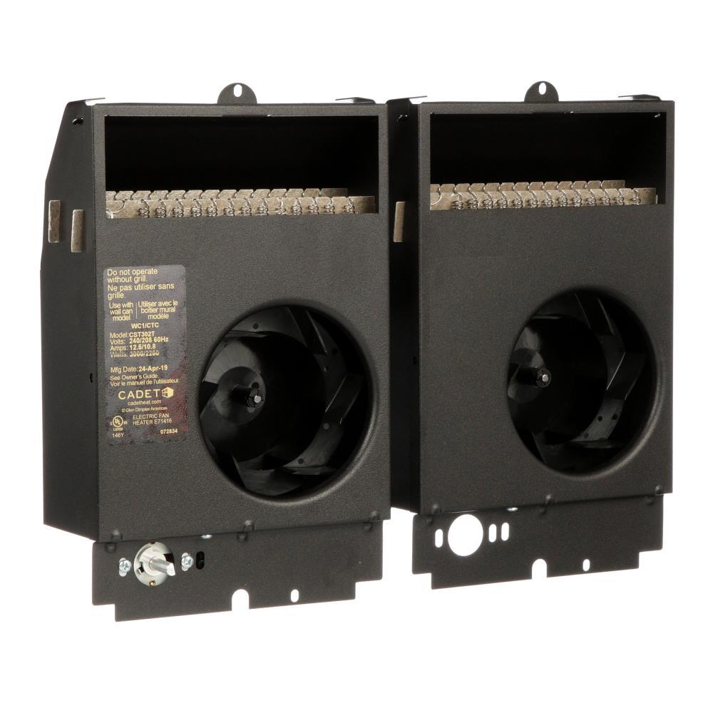 Cadet Cst402t 13650 BTU 208/240 Volt 4000 Watt Twin Fan-Forced Electric In-Wall Heater