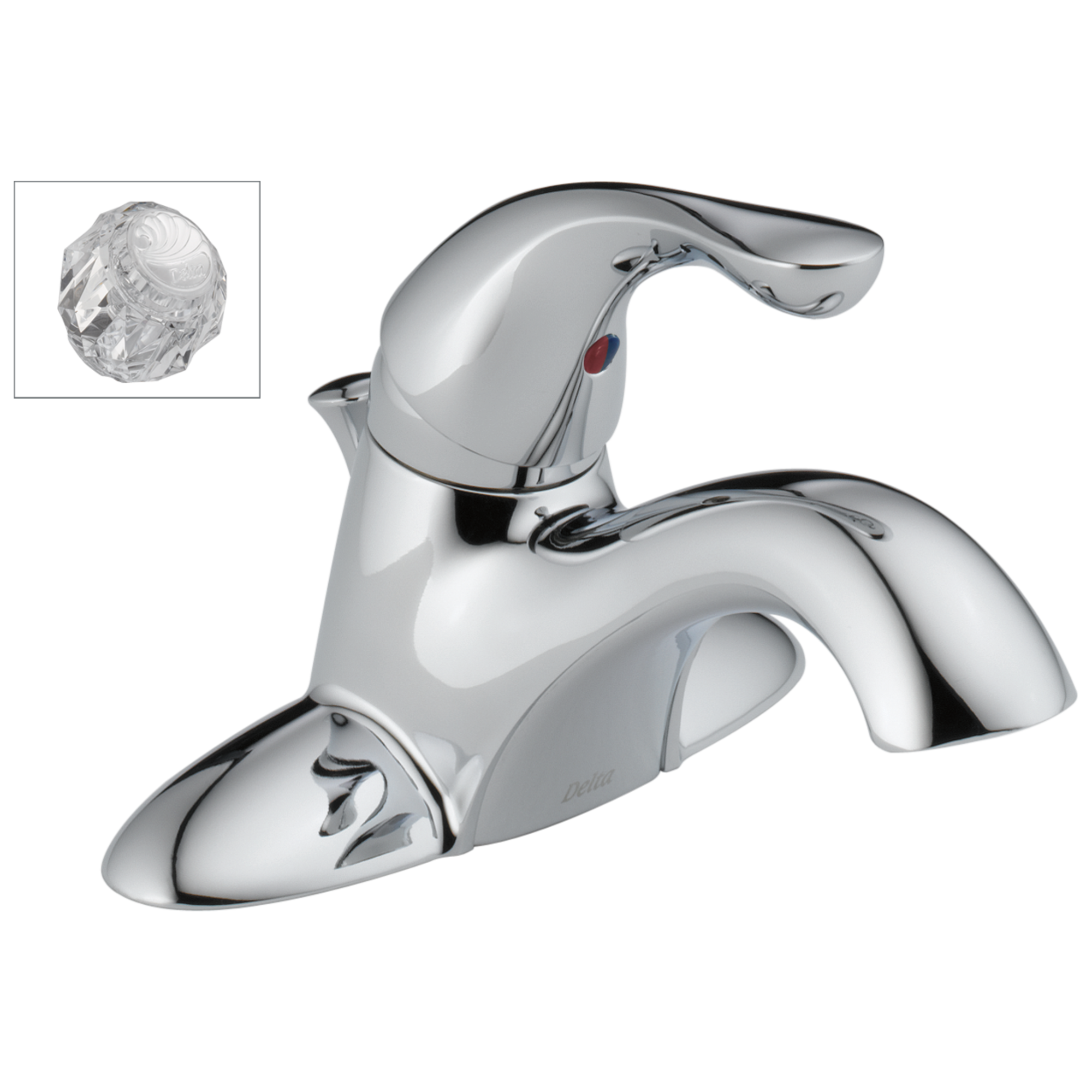 Delta Classic Chrome Single Handle Lavatory Pop-Up Faucet 4 in.