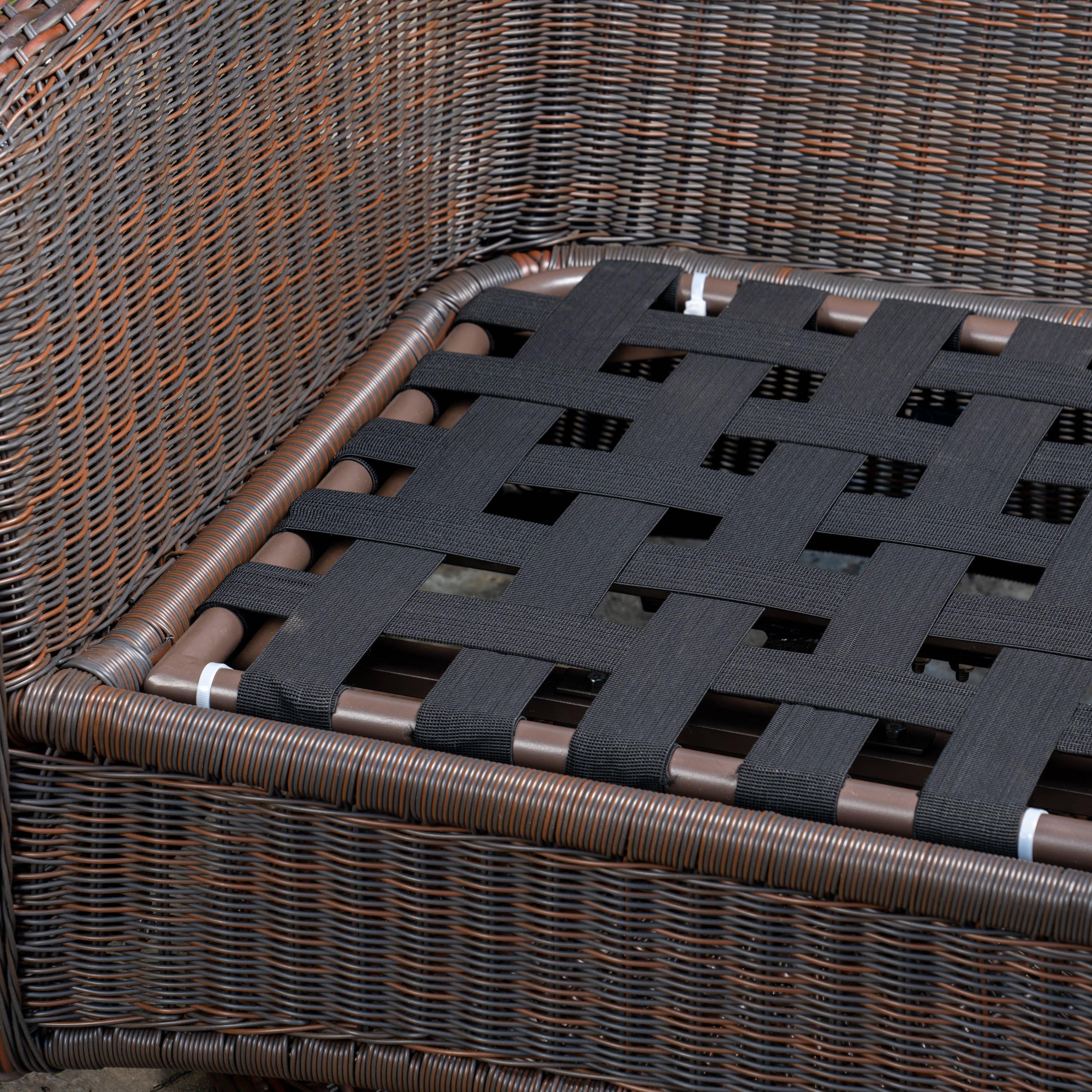 Tortuga Outdoor Lexington Brown Wicker Outdoor 6-Piece Patio Furniture Set with Cushions