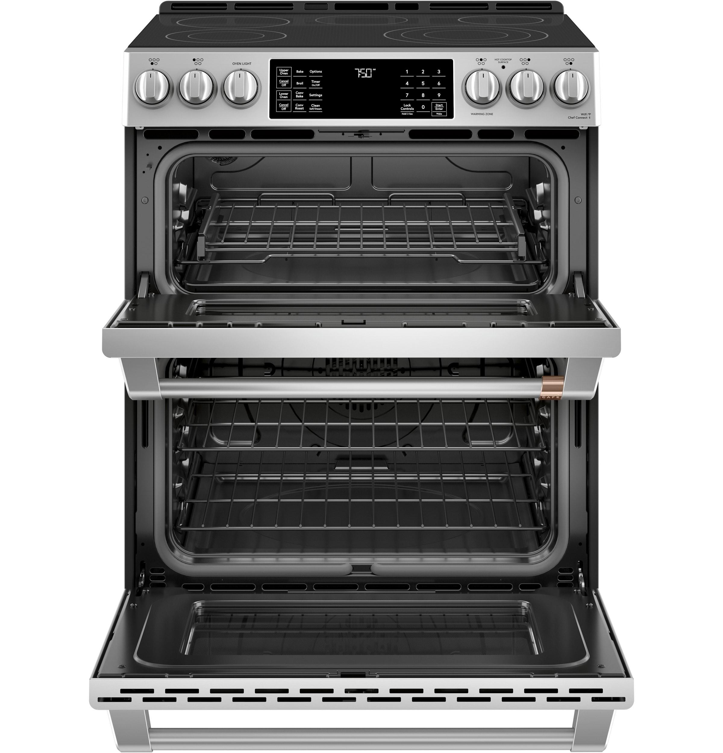 Café Café 30" 6.7 cu. ft. Smart Slide-in Electric Range with Convection and Radiant Cooktop CES750P2MS1