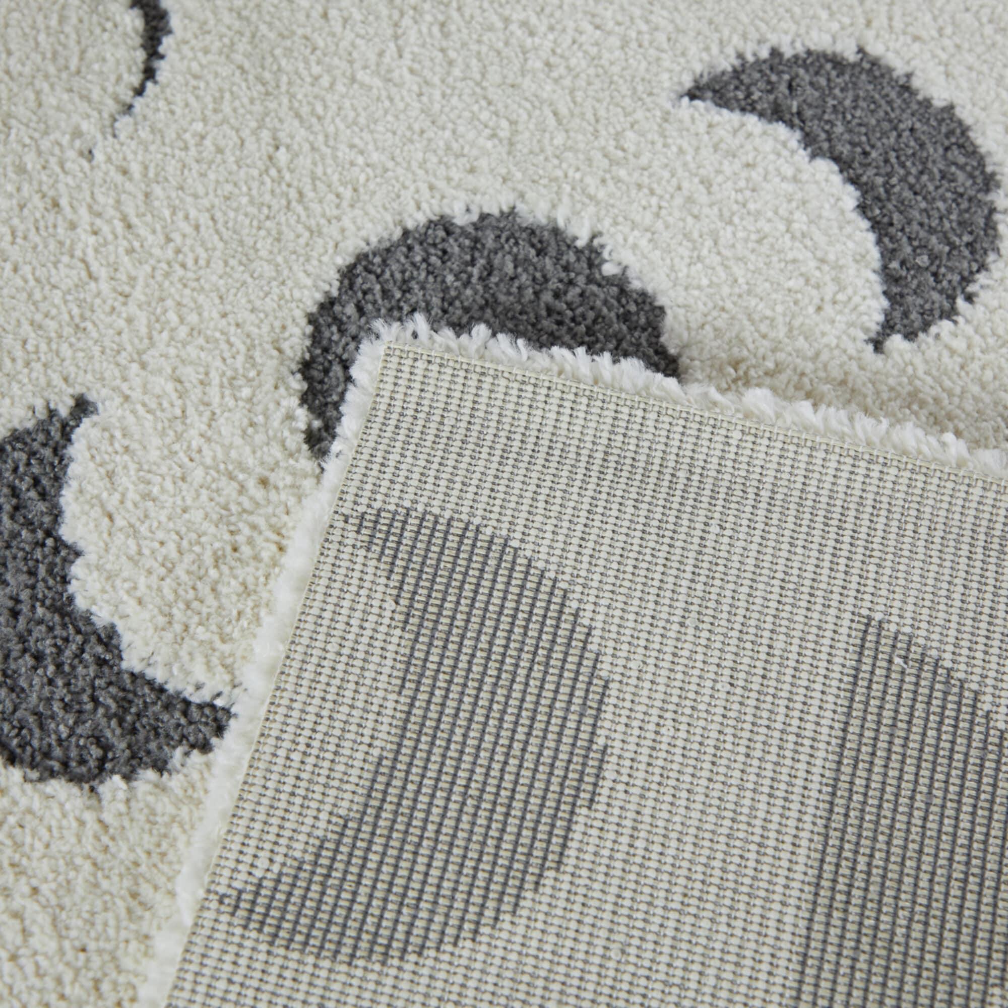 5'3"x7' Geometric Phases Contemporary Kids' Rug Off-White/Gray - Balta Rugs: Kids Bedroom & Playroom Area Rug