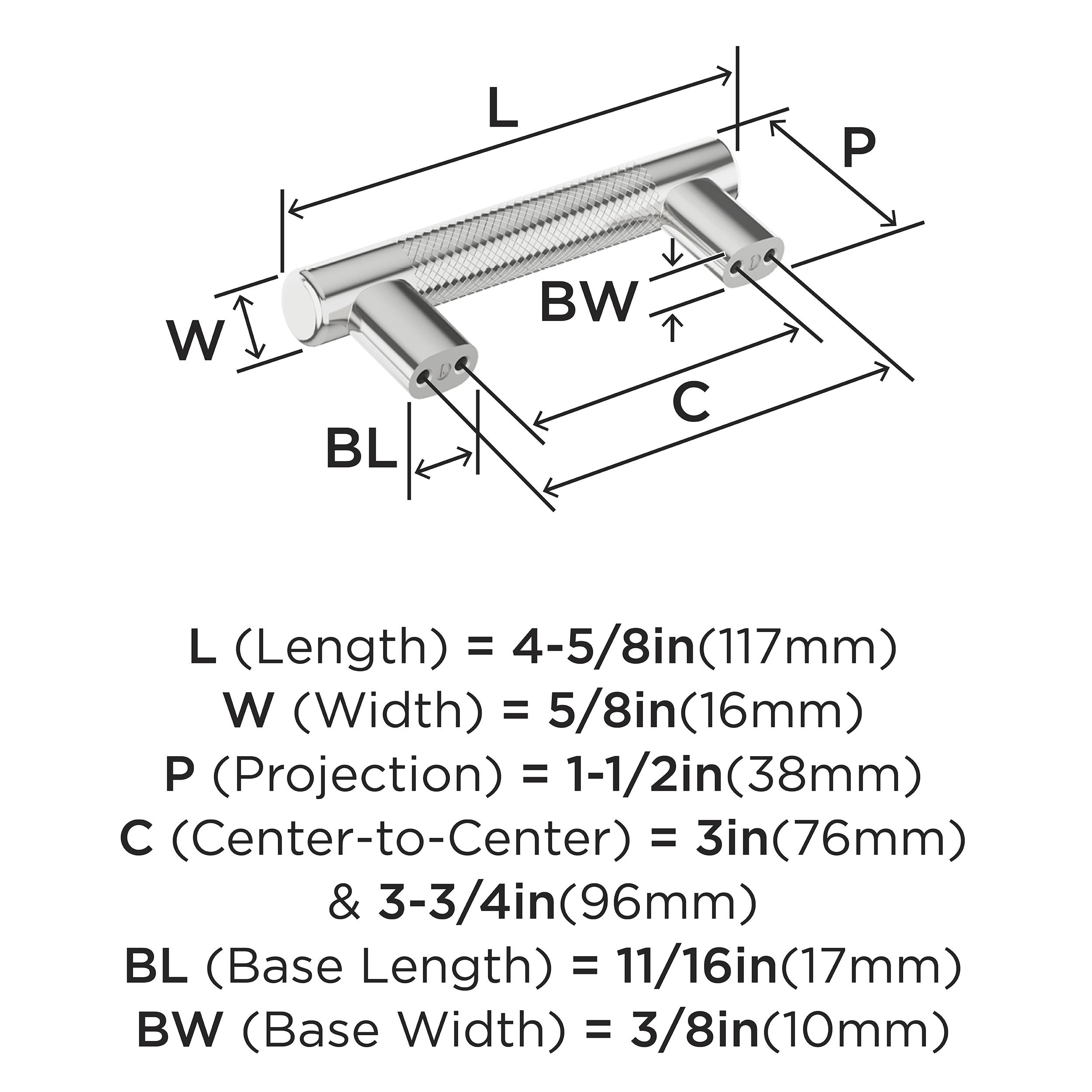 Bronx 3 inch or 3-3/4 inch (76mm or 96mm) Center-to-Center