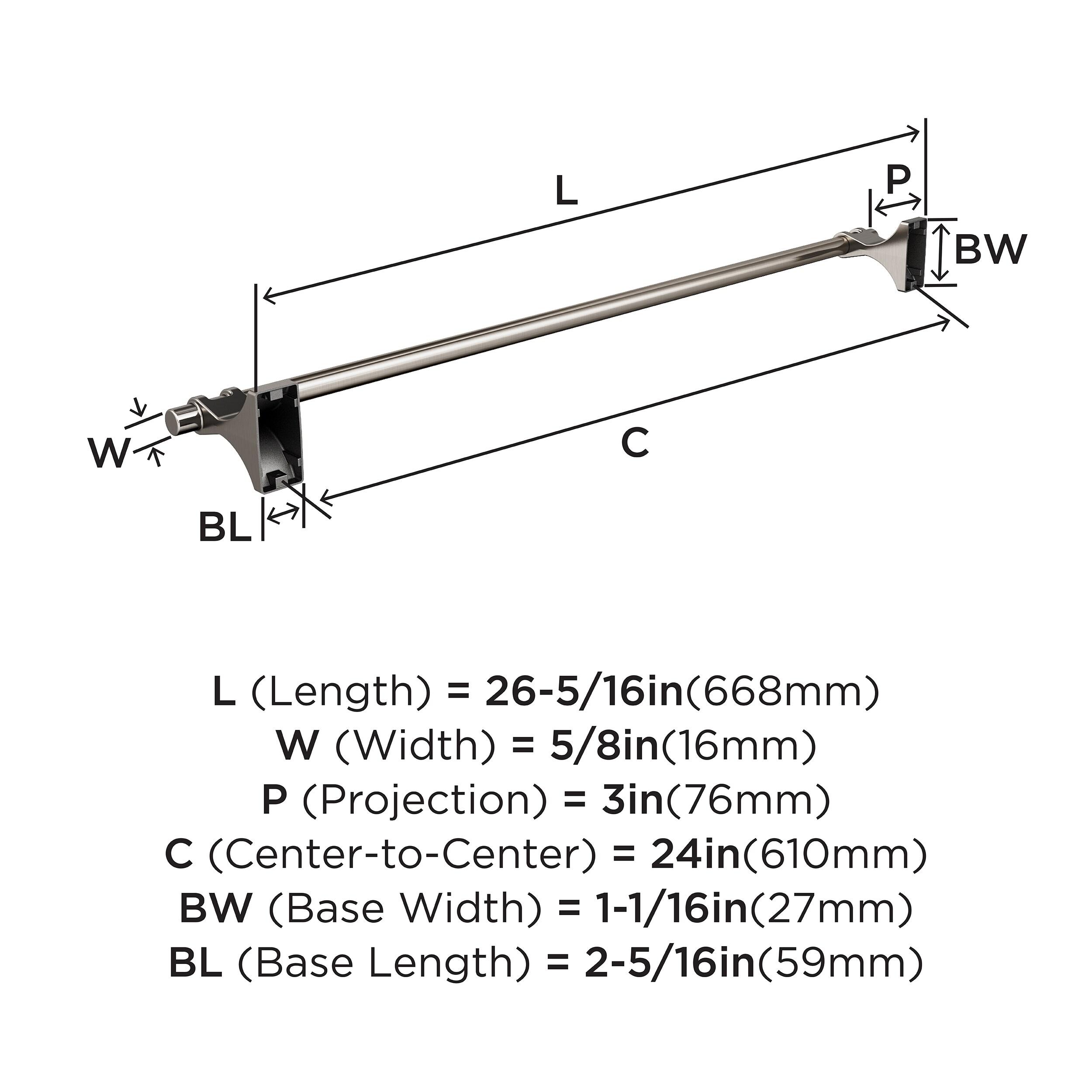 Davenport 26.31" Wall Mounted Towel Bar