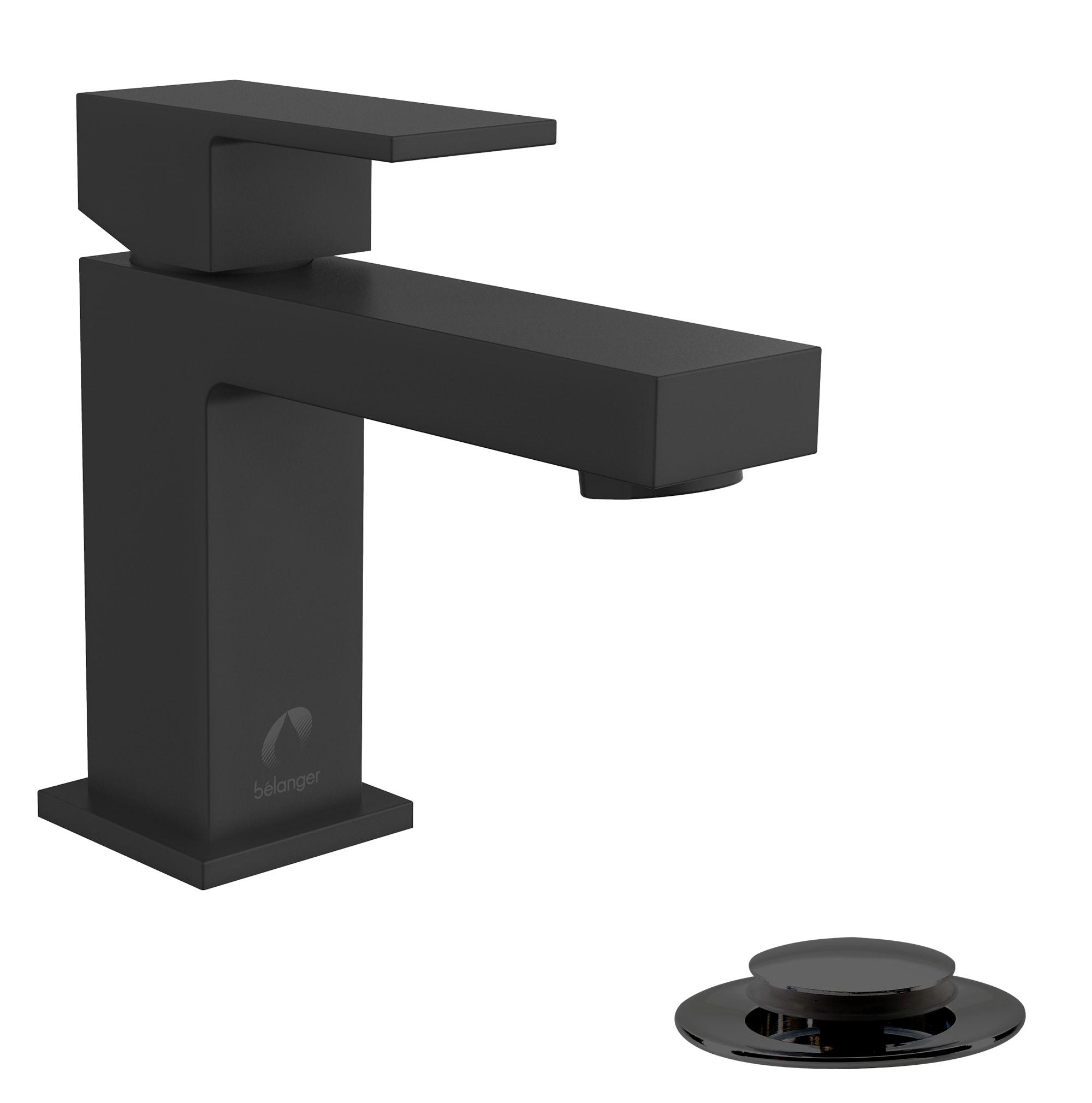 Quadrato Single-Hole Single-handle Bathroom Faucet with Drain Assembly