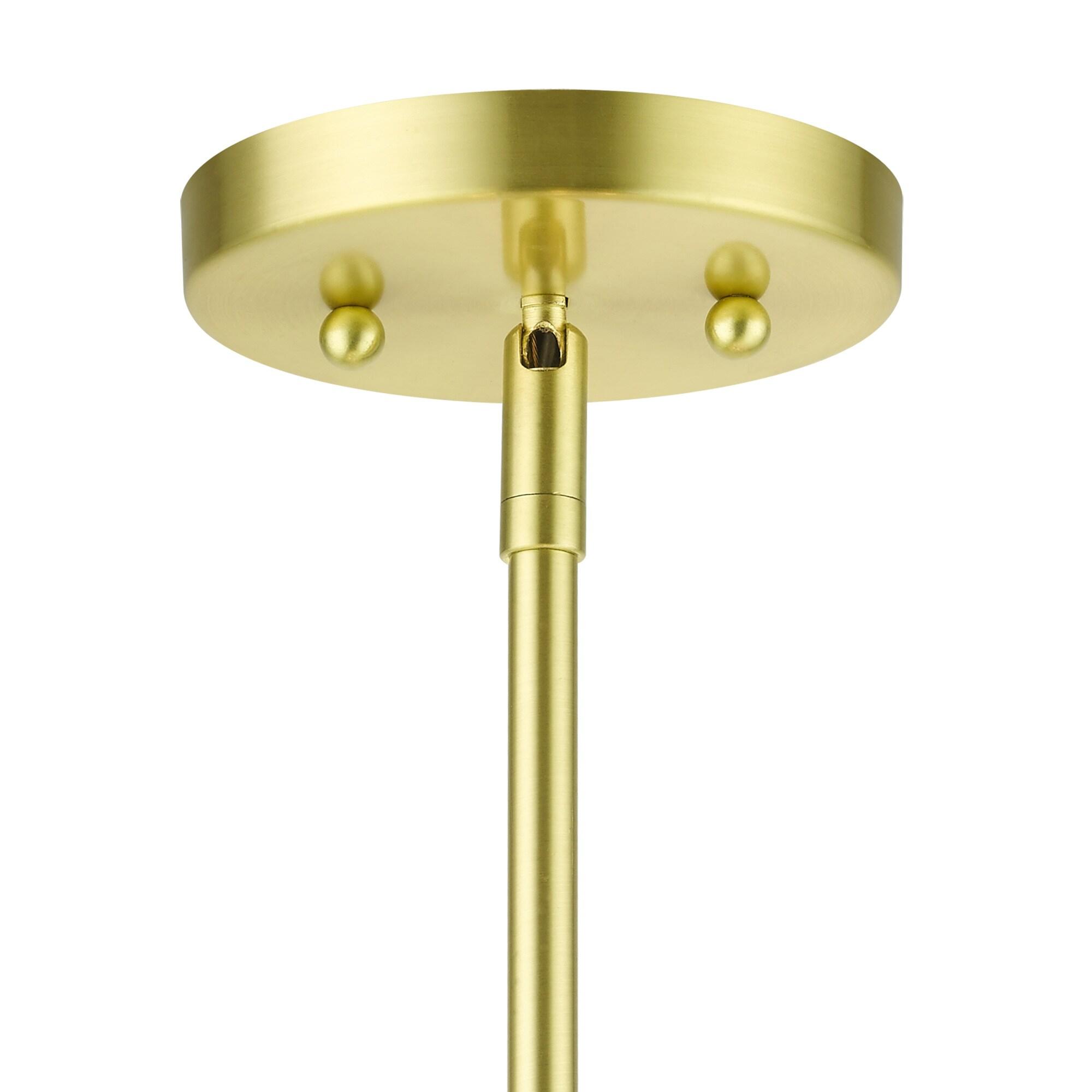 Livex Lighting Meridian 4 - Light Chandelier in  Satin Brass