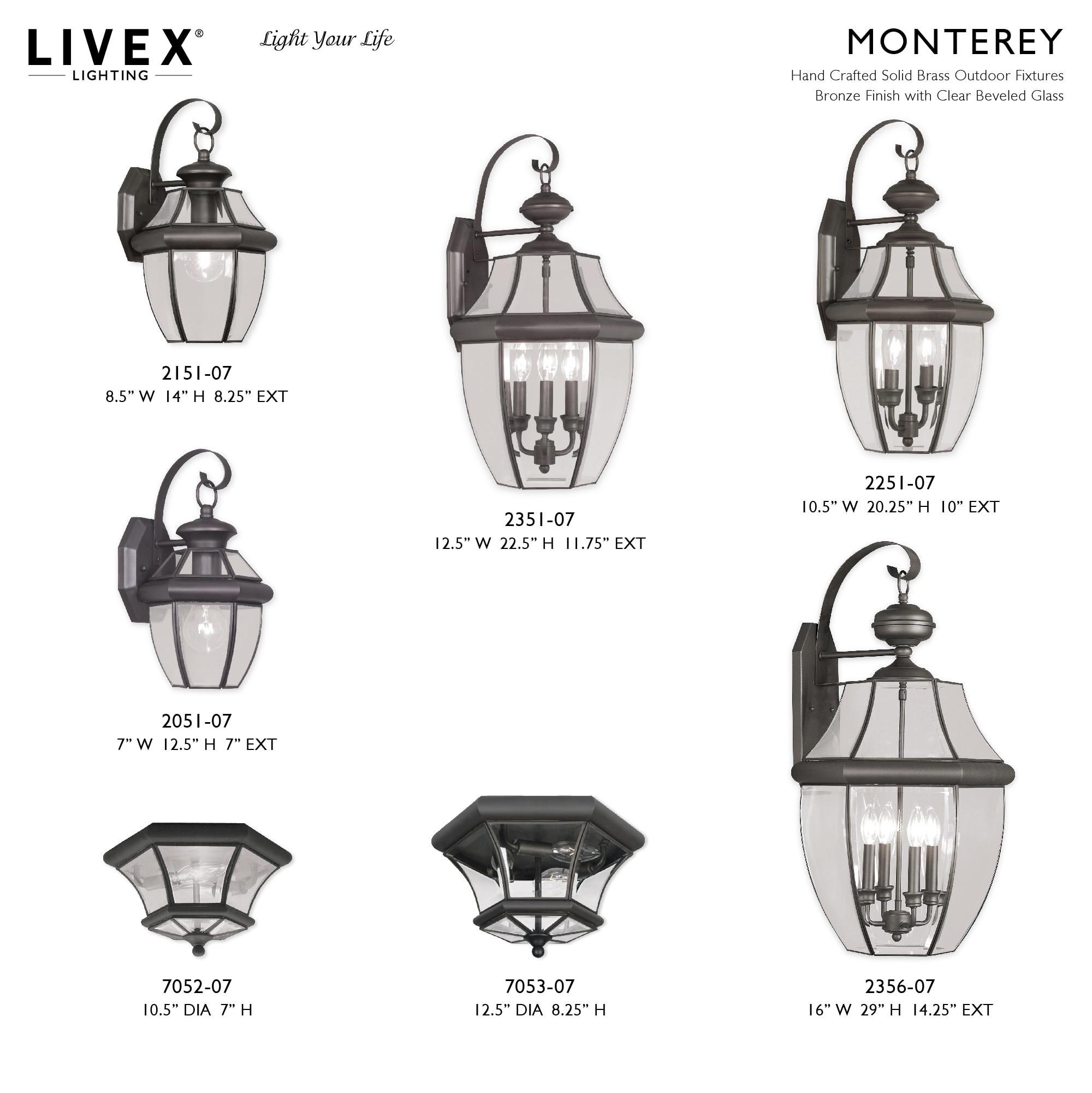 Livex Lighting Monterey 1 - Light Wall Light in  Bronze