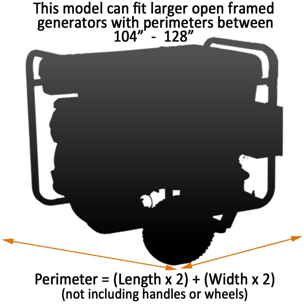 XL Generator Running Cover - Universal Kit (Extreme, Tan) - for Larger Open Frame Portable Generators