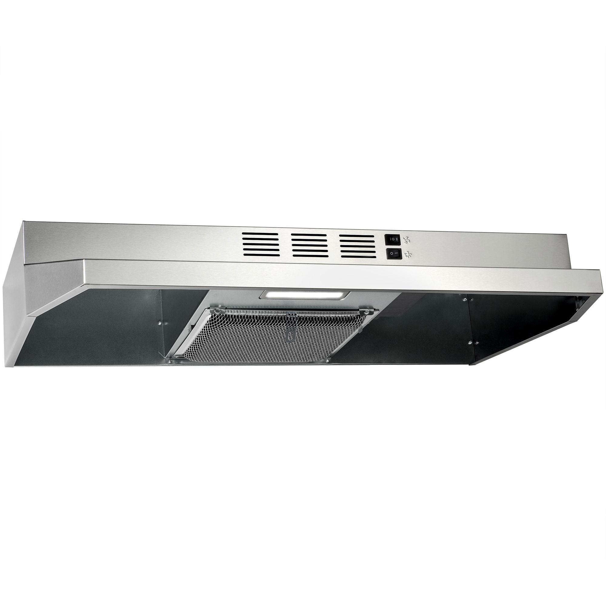 30-in Convertible Under Cabinet Range Hood 176CFM with Charcoal Filter in Stainless Steel