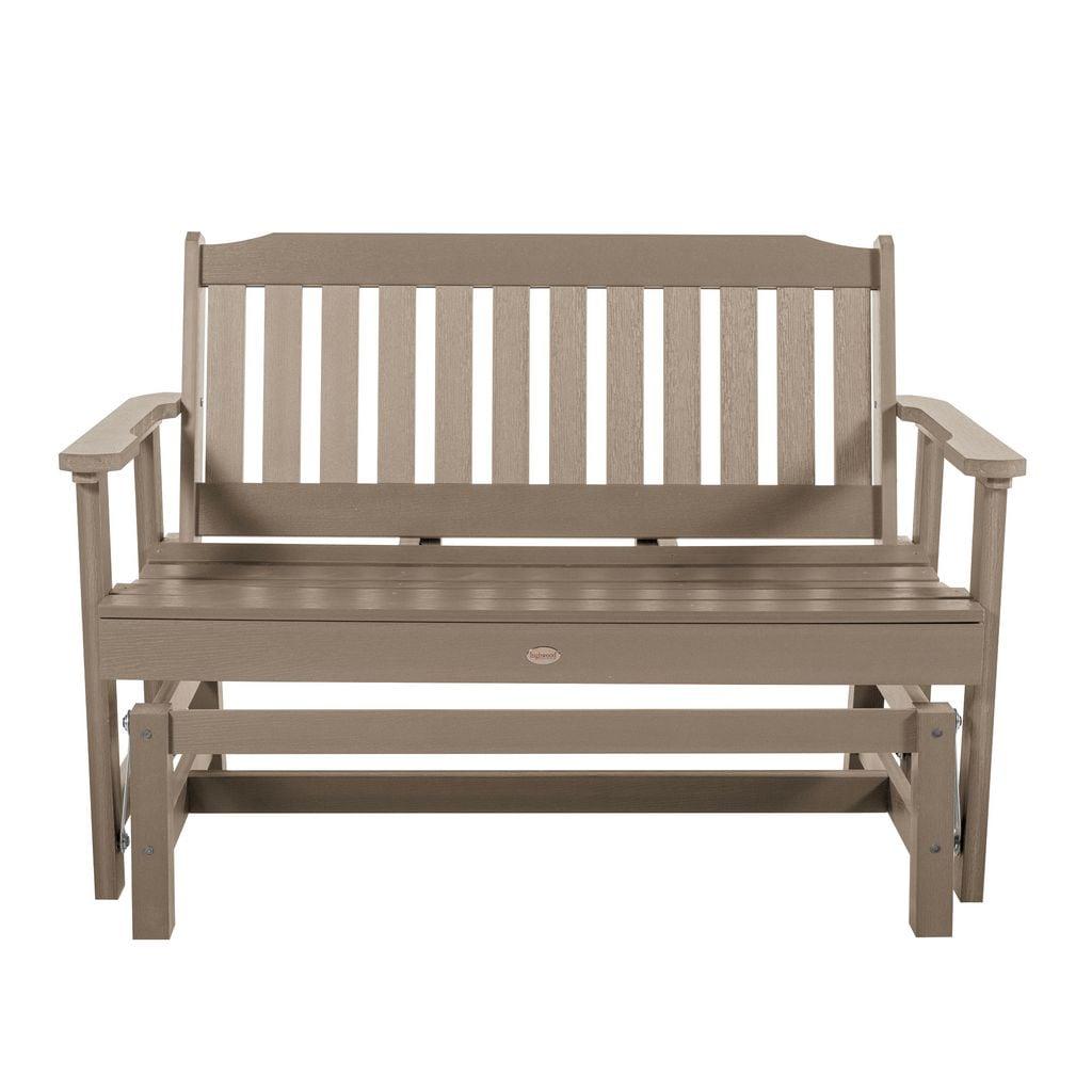 highwood The Lehigh 50.09-in W x 35.59-in H Woodland Brown Plastic Garden Bench