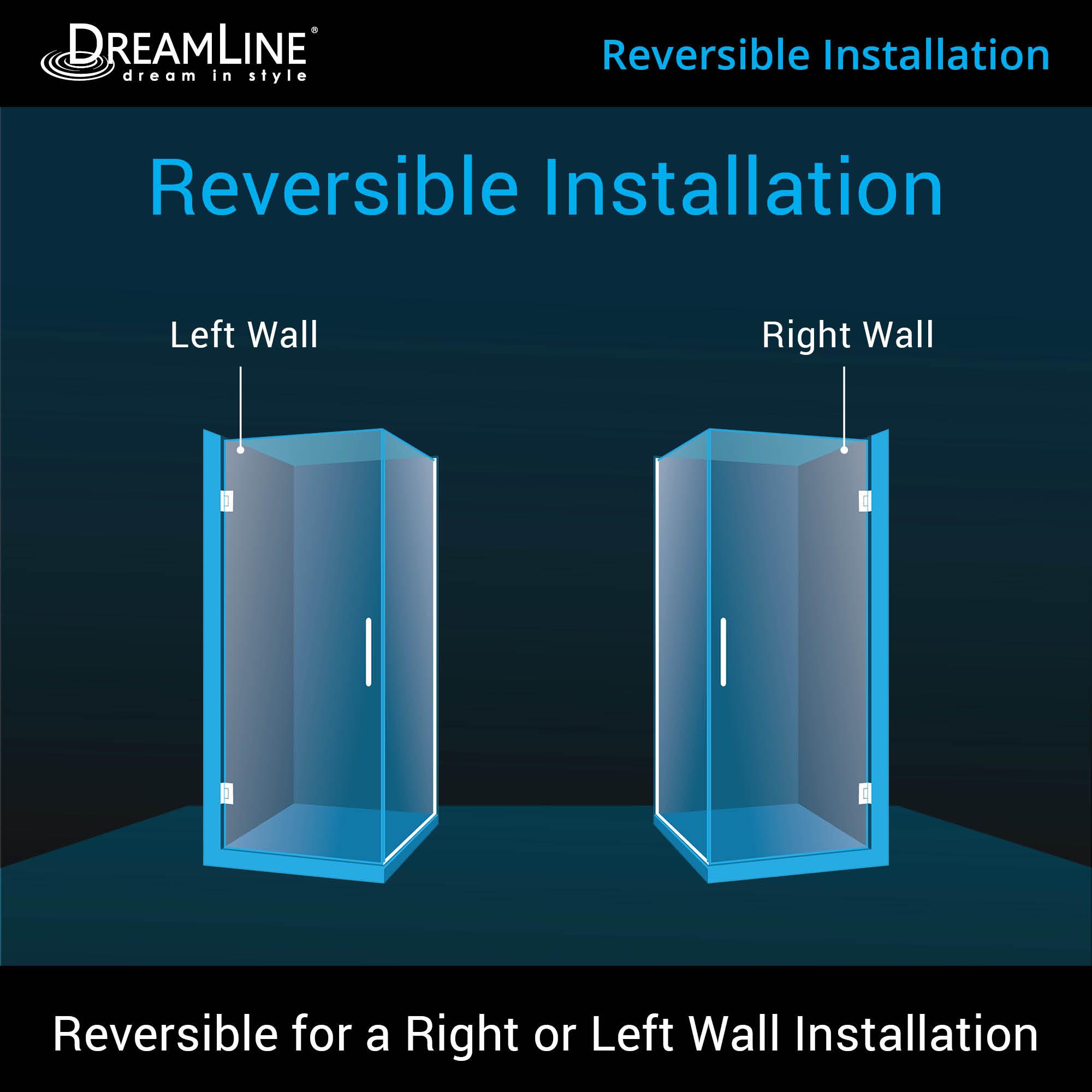 Unidoor Plus 30.375" W x 30" D x 72" H Frameless Pivot Rectangle Shower Enclosure