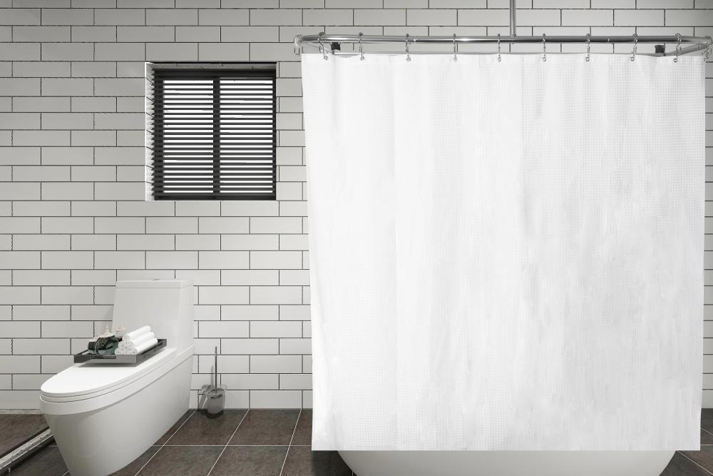 Utopia Alley Aluminum 61" D-Shape Fixed Shower Curtain Rod