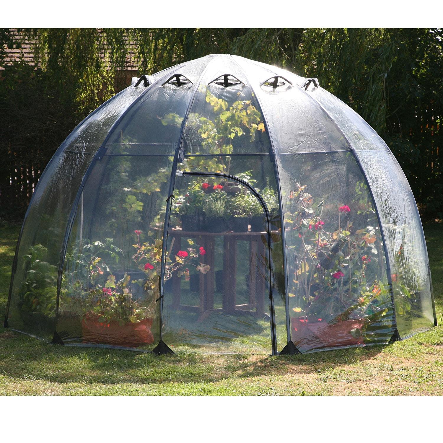 Haxnicks 11.5 Ft. W x 11.5 Ft. D Large Sunbubble Walk-in Greenhouse