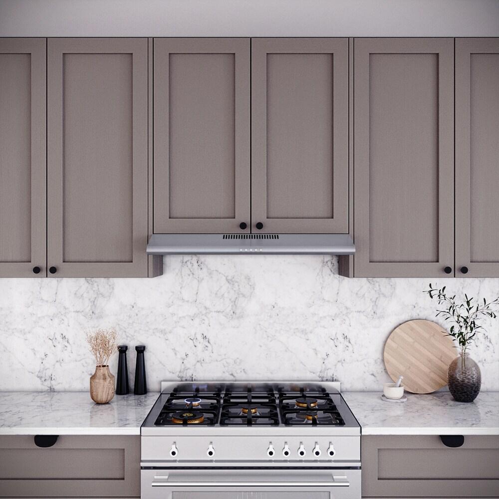 Streamline Amendola 36" 80 Cubic Feet Per Minute Convertible Under Cabinet Range Hood with Mesh Filter and Light Included