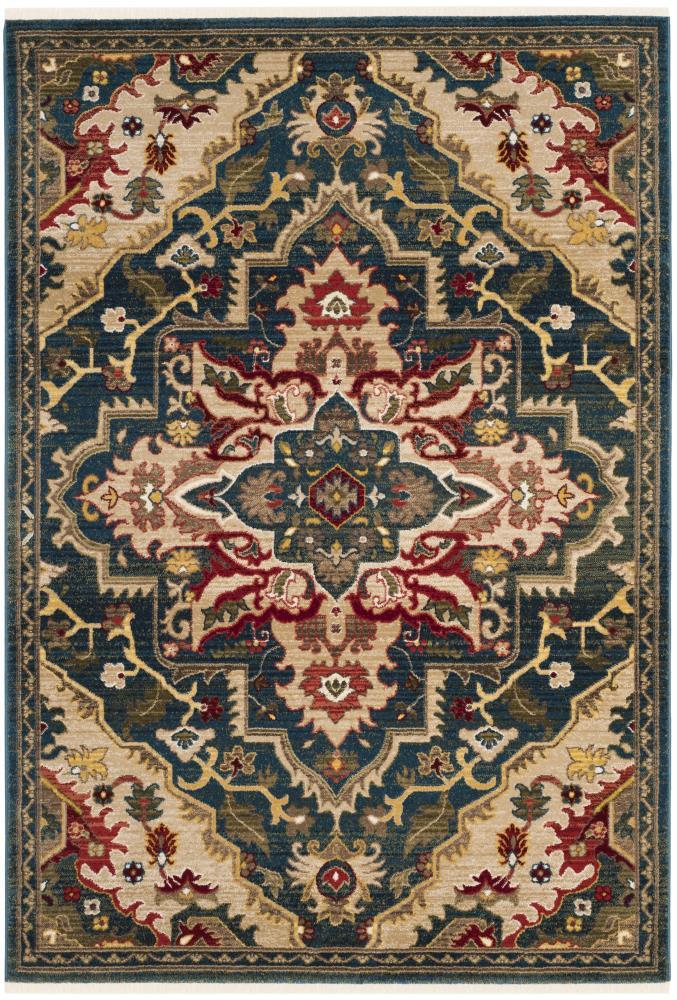 Kashan KSN304 Power Loomed Area Rug - Blue/Beige - 5'1"x7'5" - Safavieh.