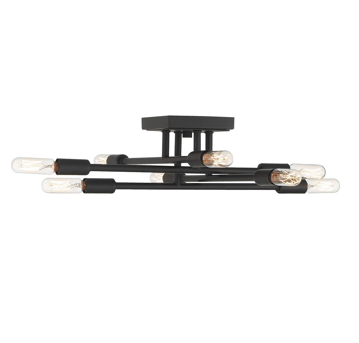 Savoy House Lyrique 8 - Light Semi-Flush Mount in  Matte Black