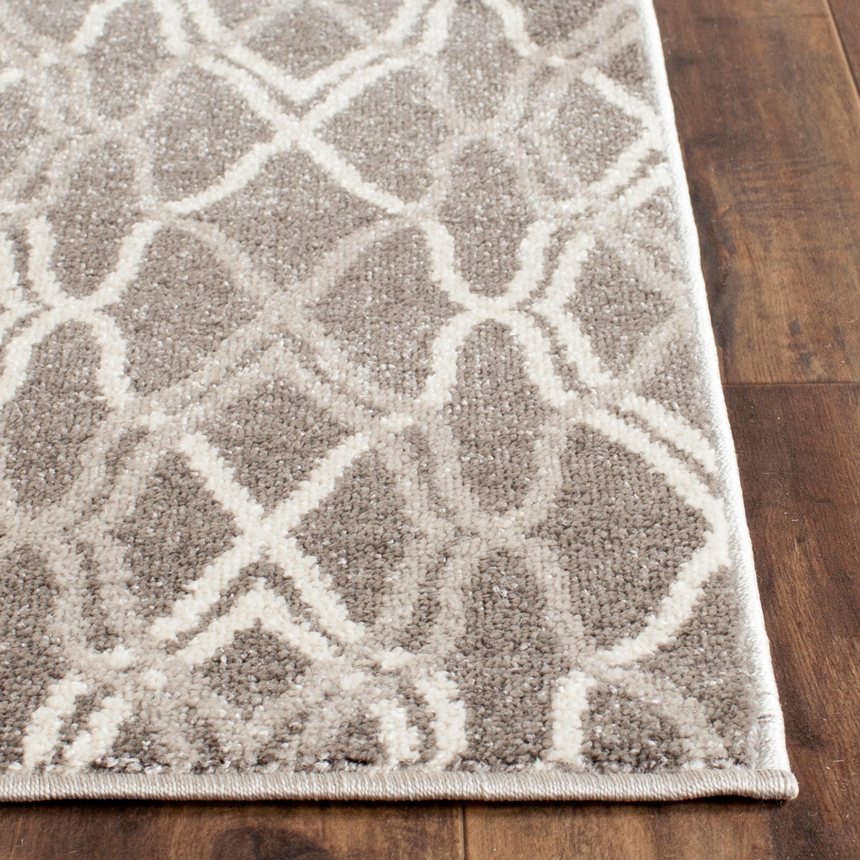 Amherst AMT417 Power Loomed Runner Rug - Grey/Light Grey - 2'3"x11' - Safavieh.