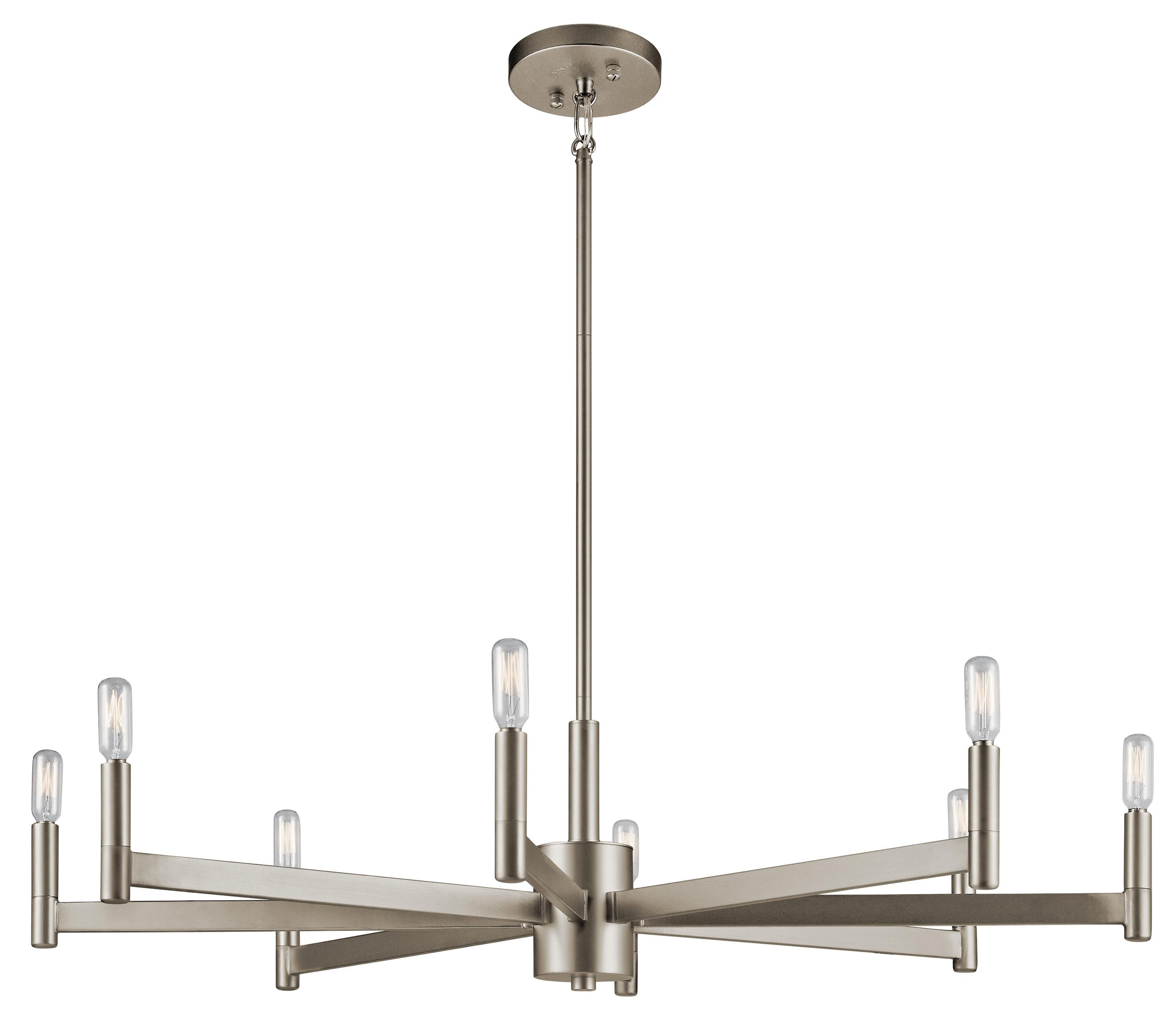 Kichler Lighting Erzo 8 - Light Chandelier in  Satin Nickel