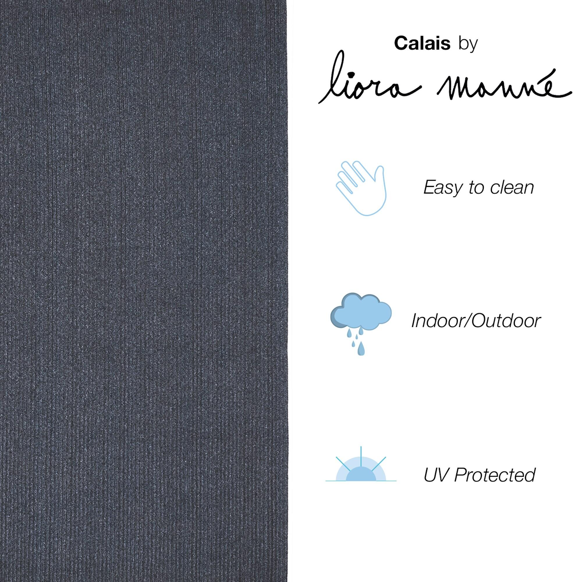 Liora Manne Calais Solid Indoor/Outdoor Rug Navy 5' x 7'6"