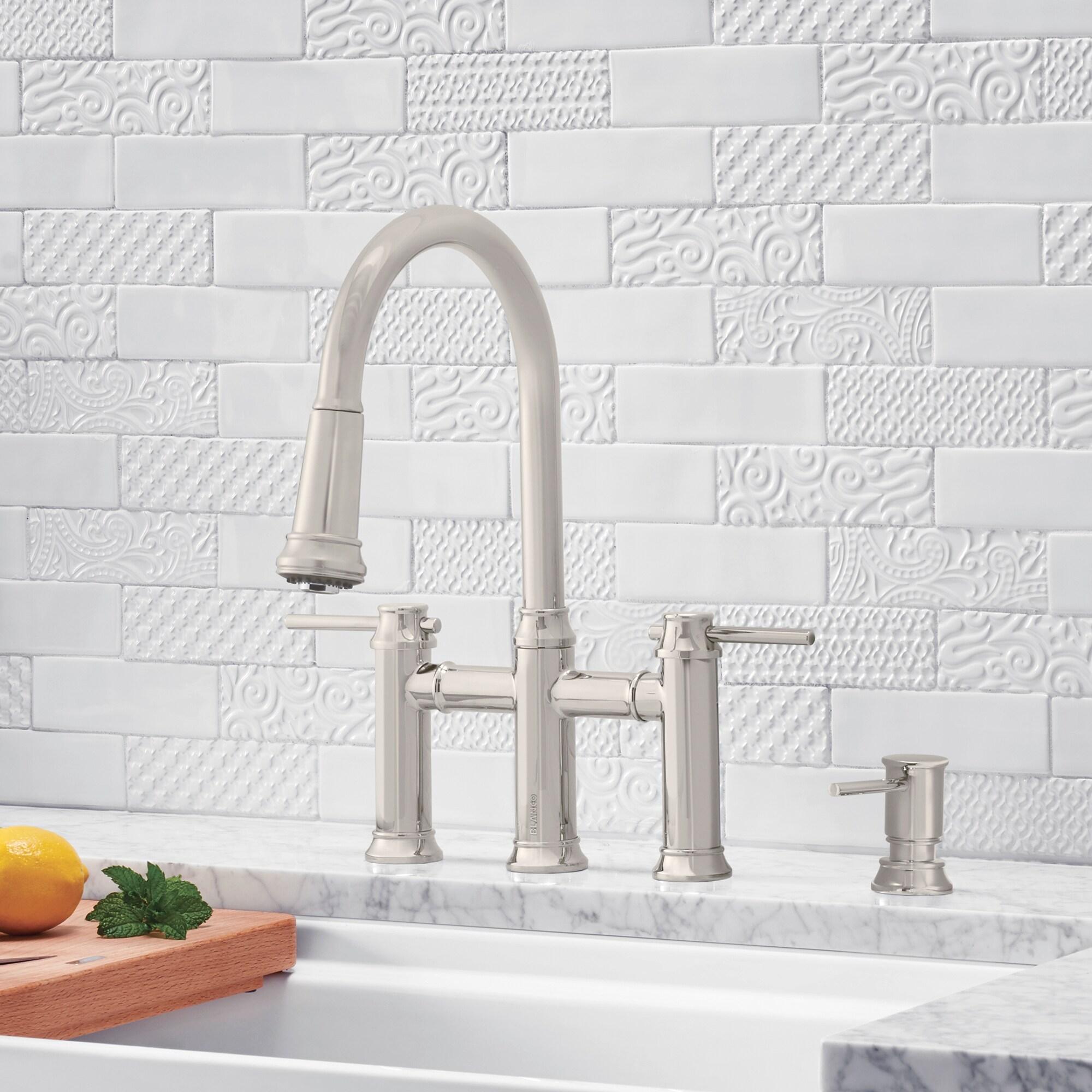 Blanco Empressa Pull-Down Dual-Spray Bridge Faucet 442506