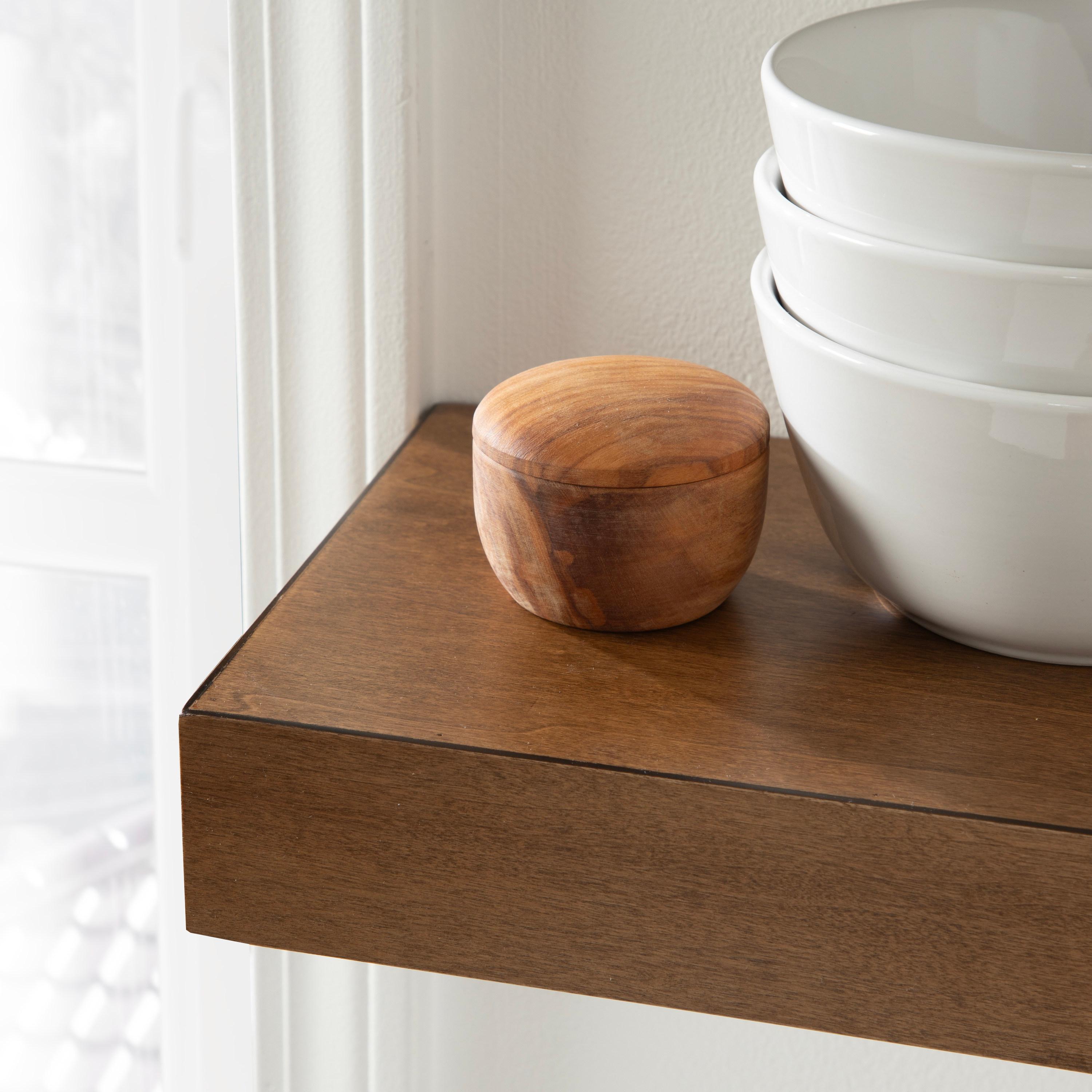 Kate & Laurel All Things Decor (Set of 3) 12" Havlock Wood Floating Shelves Rustic Brown