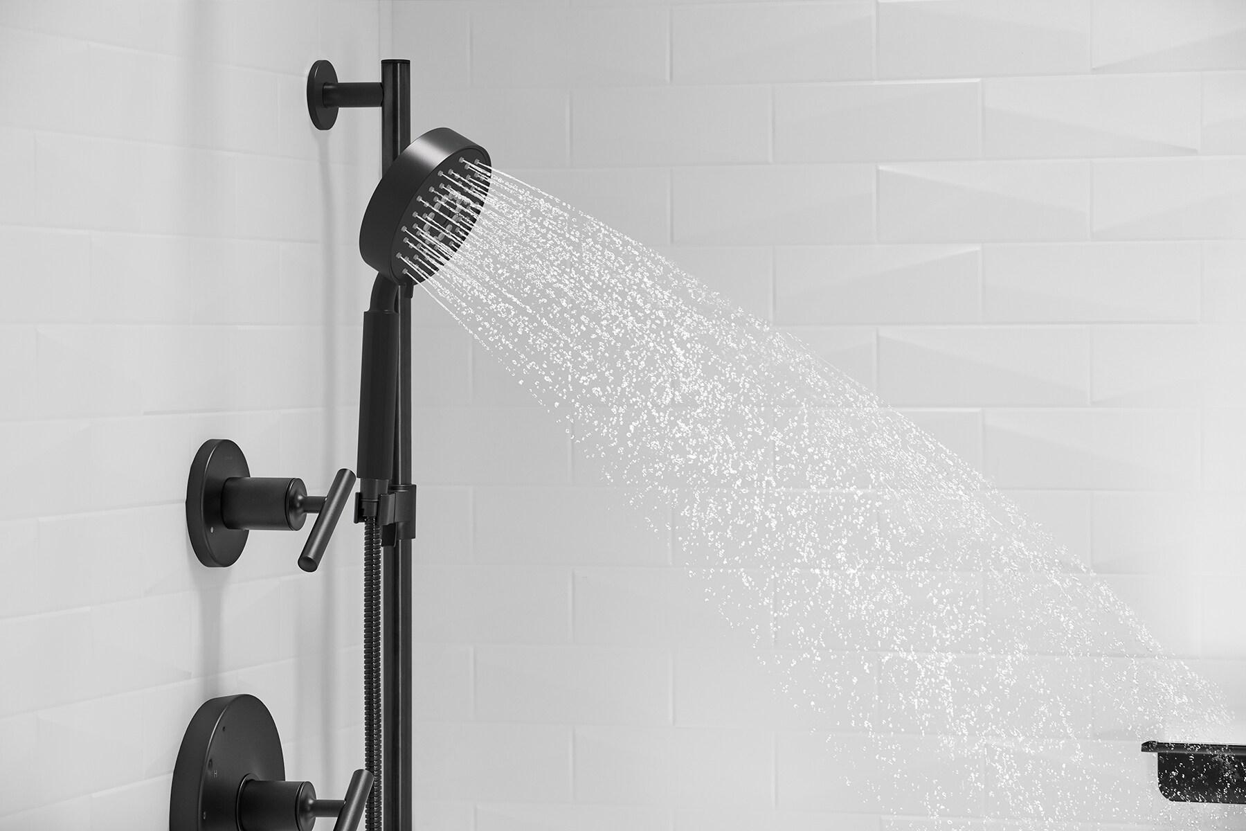 Purist Matte Black 5" Multifunction Handheld Shower with Katalyst Technology