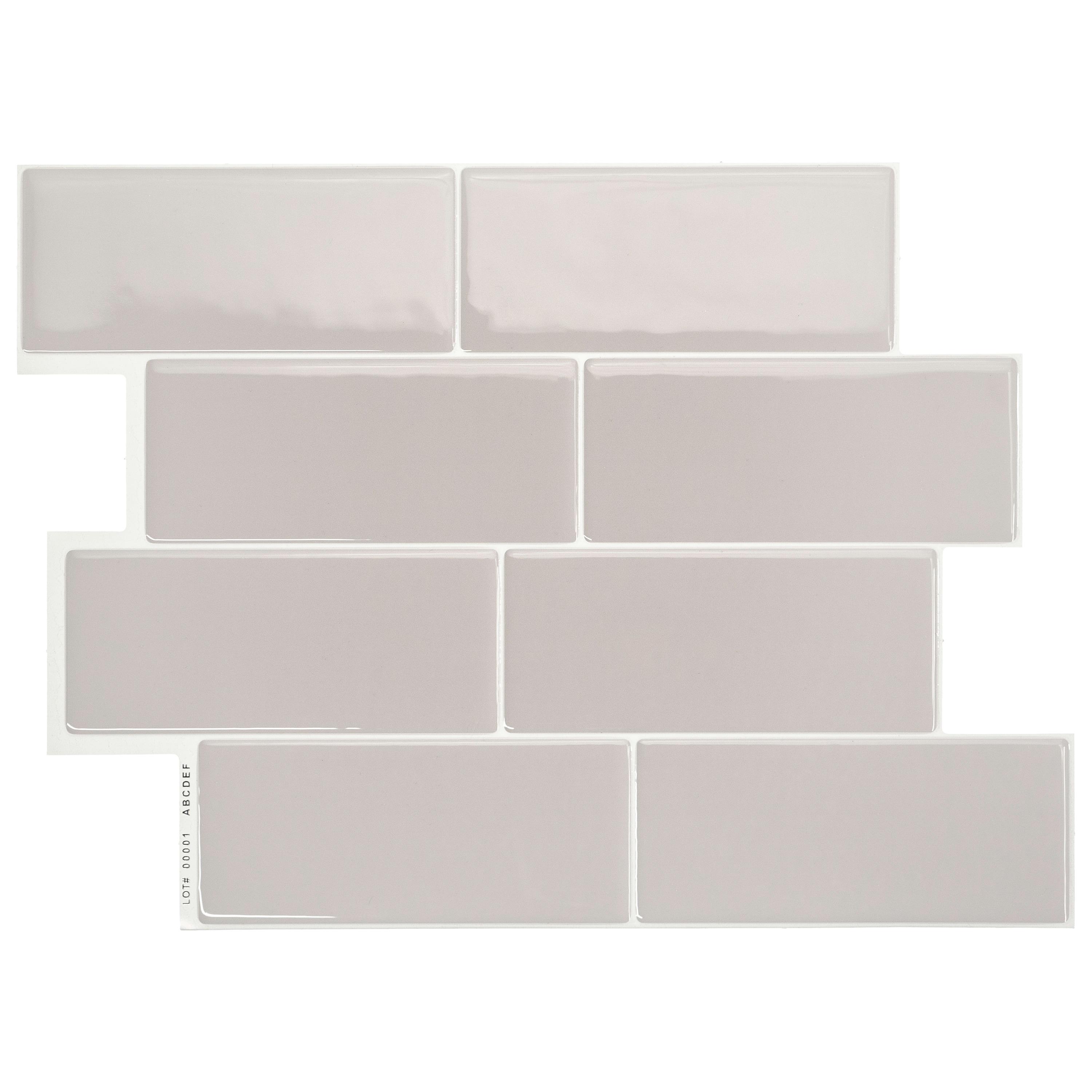 Peel and Stick Gel Backsplash Tile Metro 12'' x 8'' (Set of 4)