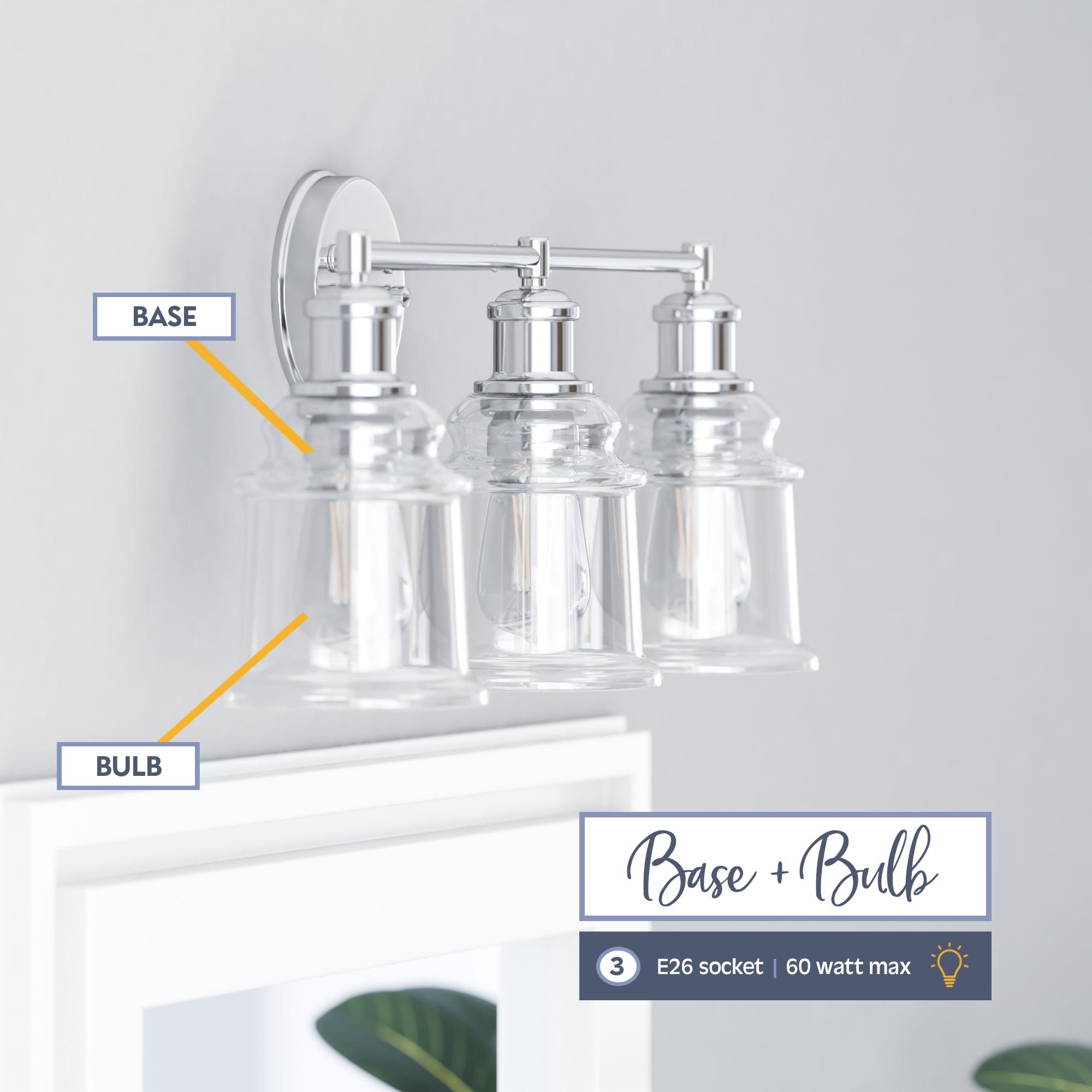 Prominence Home Eaton Ridge Three Light Vanity in Brushed Nickel
