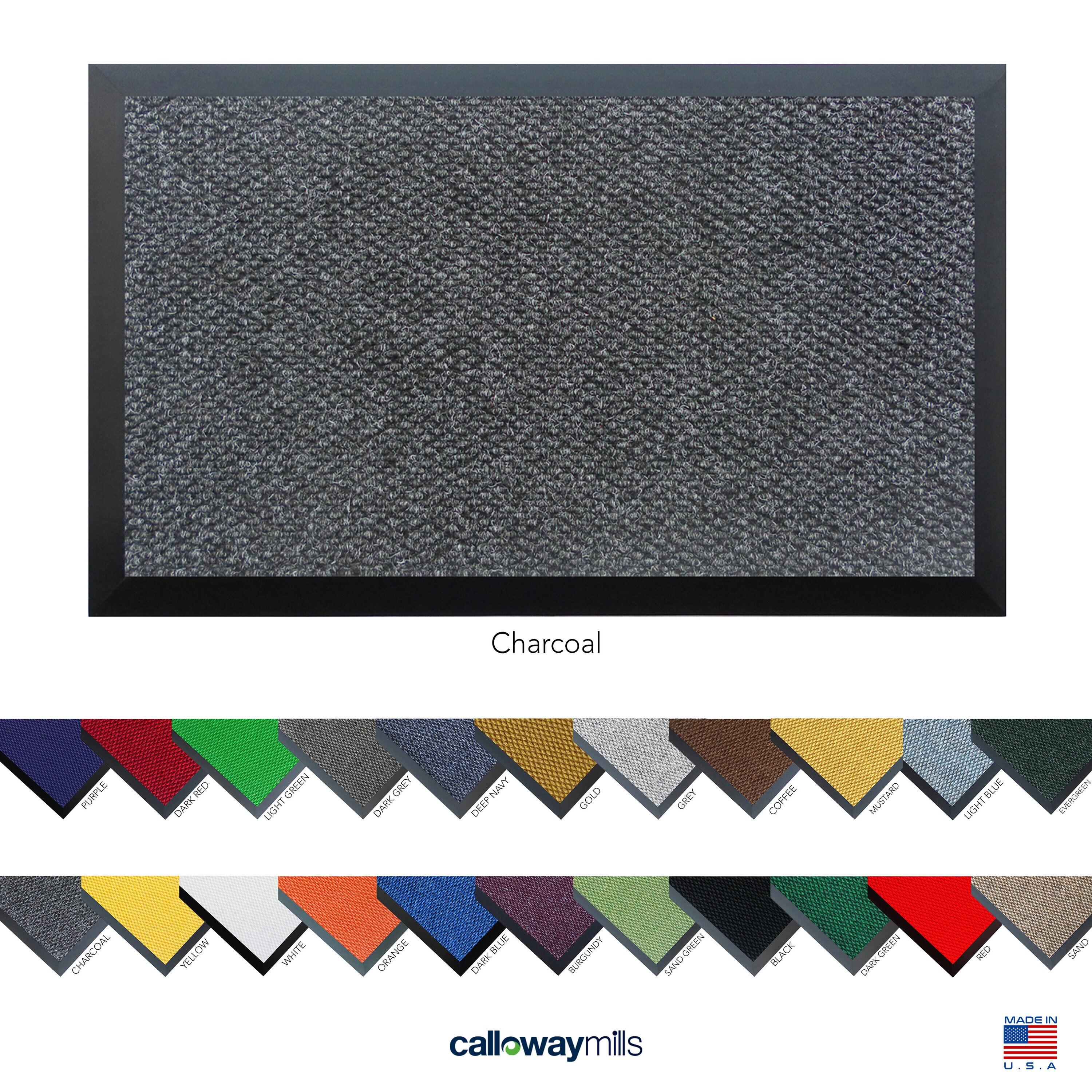 Callowaymills 36-in x 96-in Charcoal Indoor or outdoor Decorative Door Mat