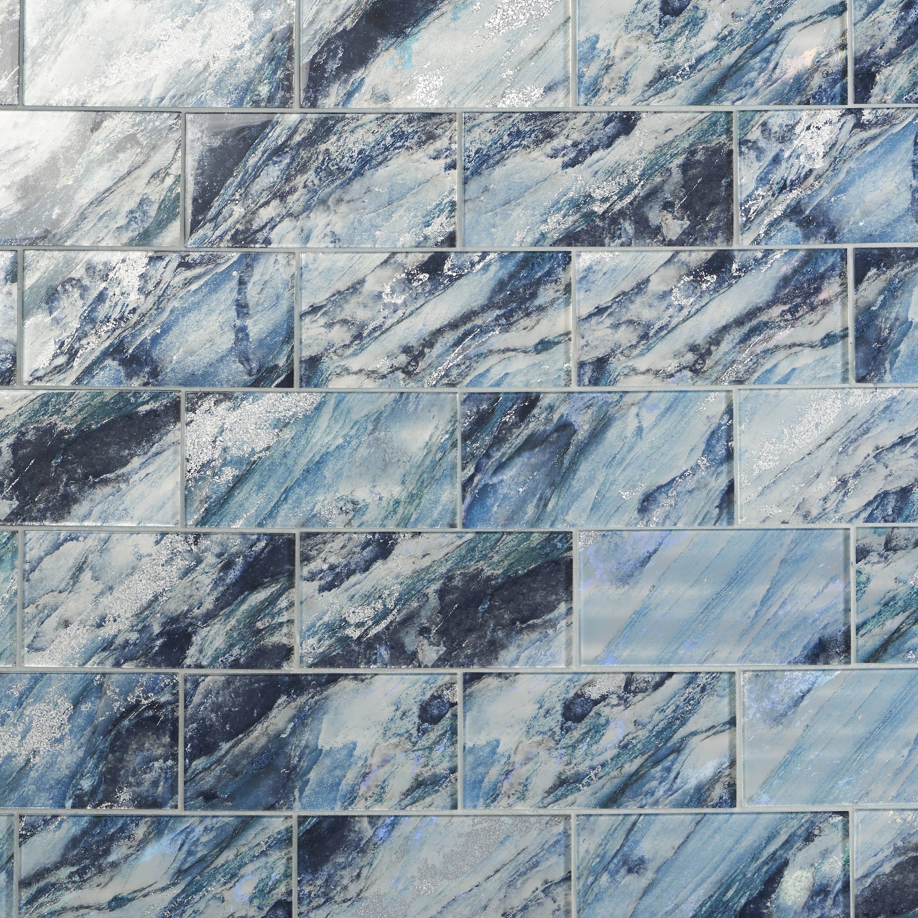Bond Tile Wonder Glass 4.37 in. x 8.74 in. Polished Glass Wall Tile (5.3 Sq. Ft. / Case)