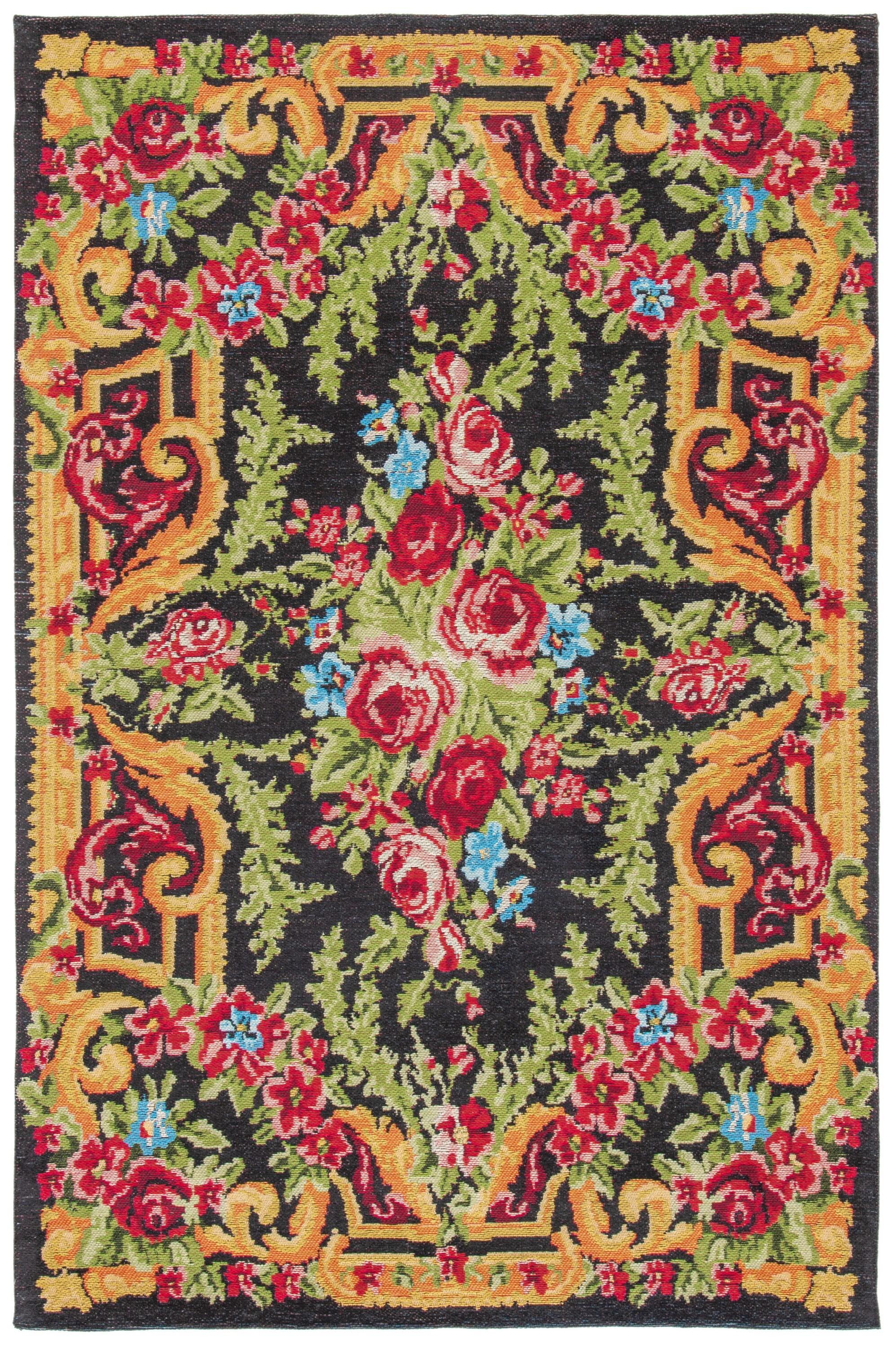 Astoria Grand Abington Classic Vintage Performance Floral Rug