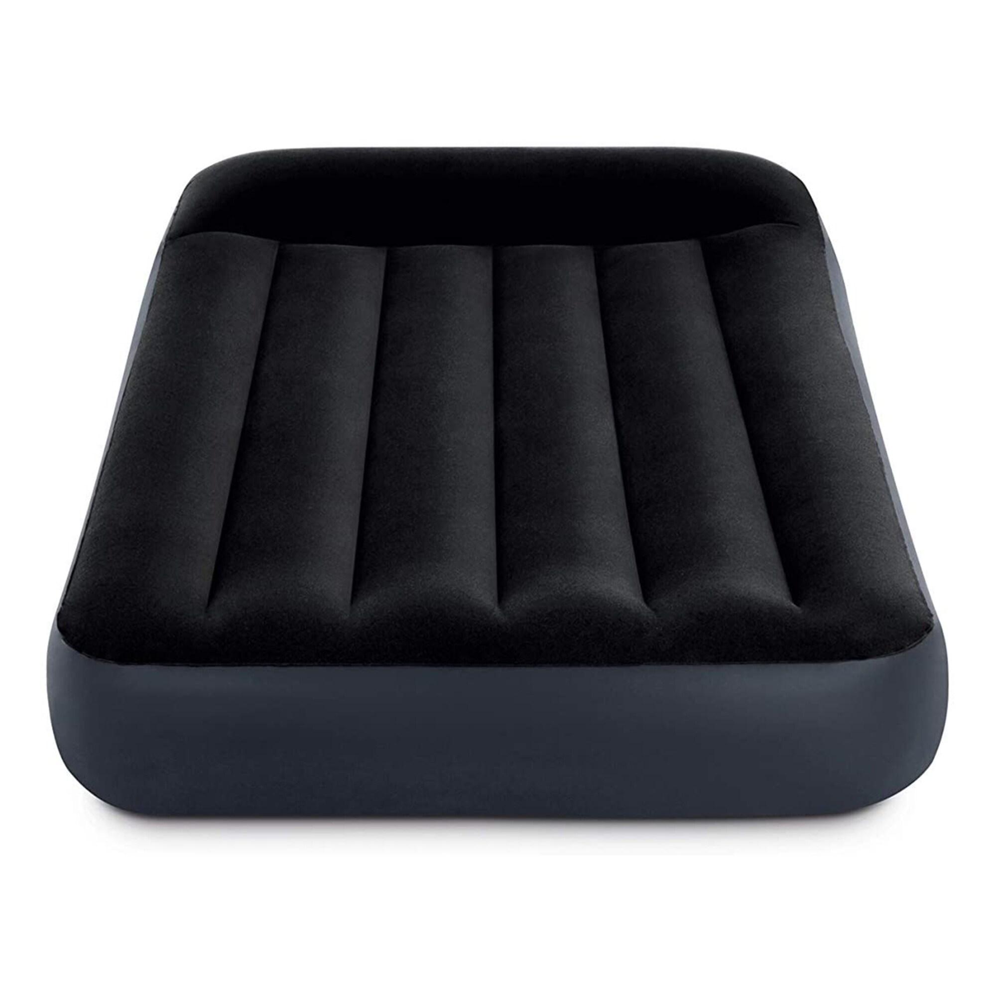Intex Intex Dura Pillow Rest Classic Blow Up Mattress Air Bed with Built In Pump
