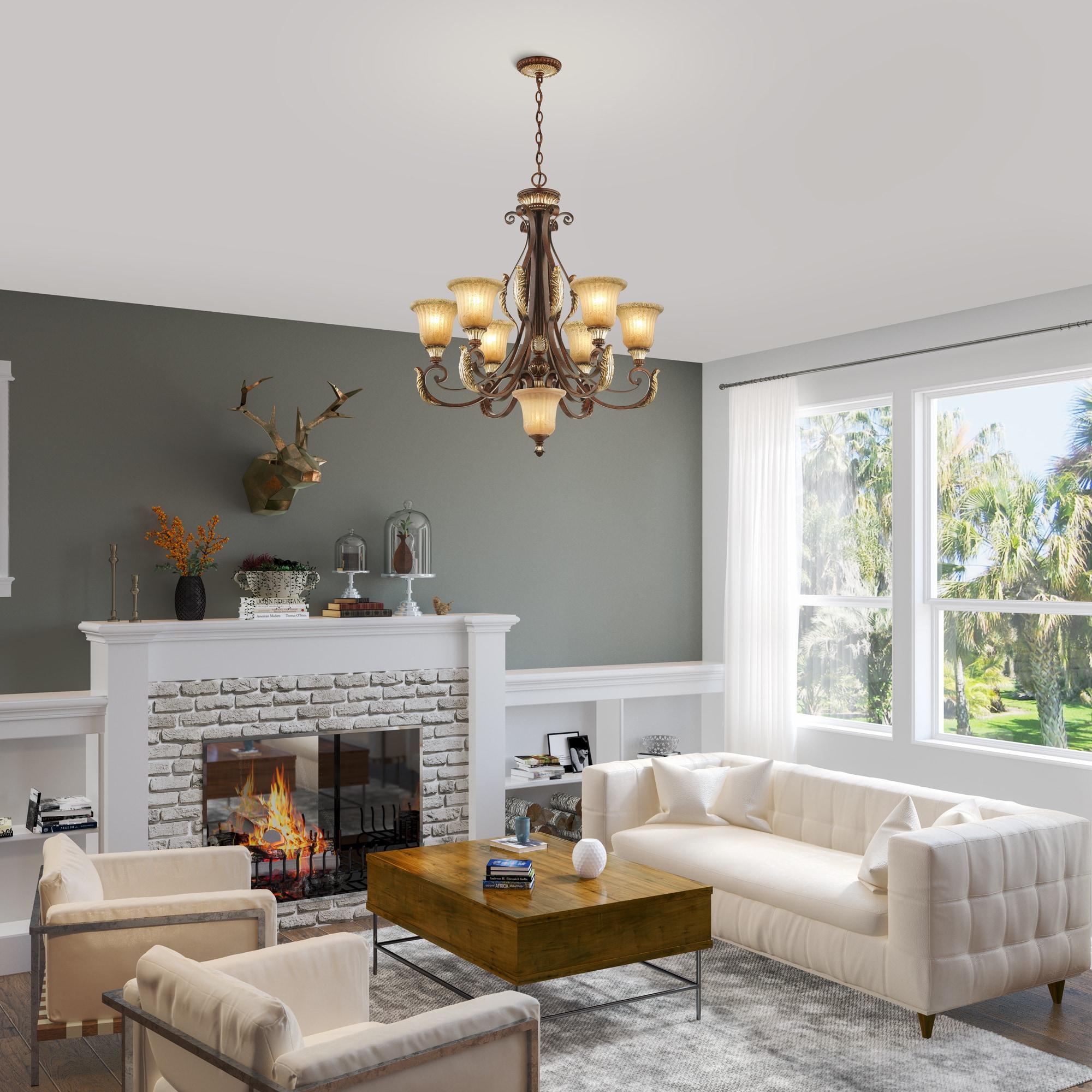 Livex Lighting Villa Verona 6 - Light Chandelier in  Verona Bronze/Aged Gold Leaf