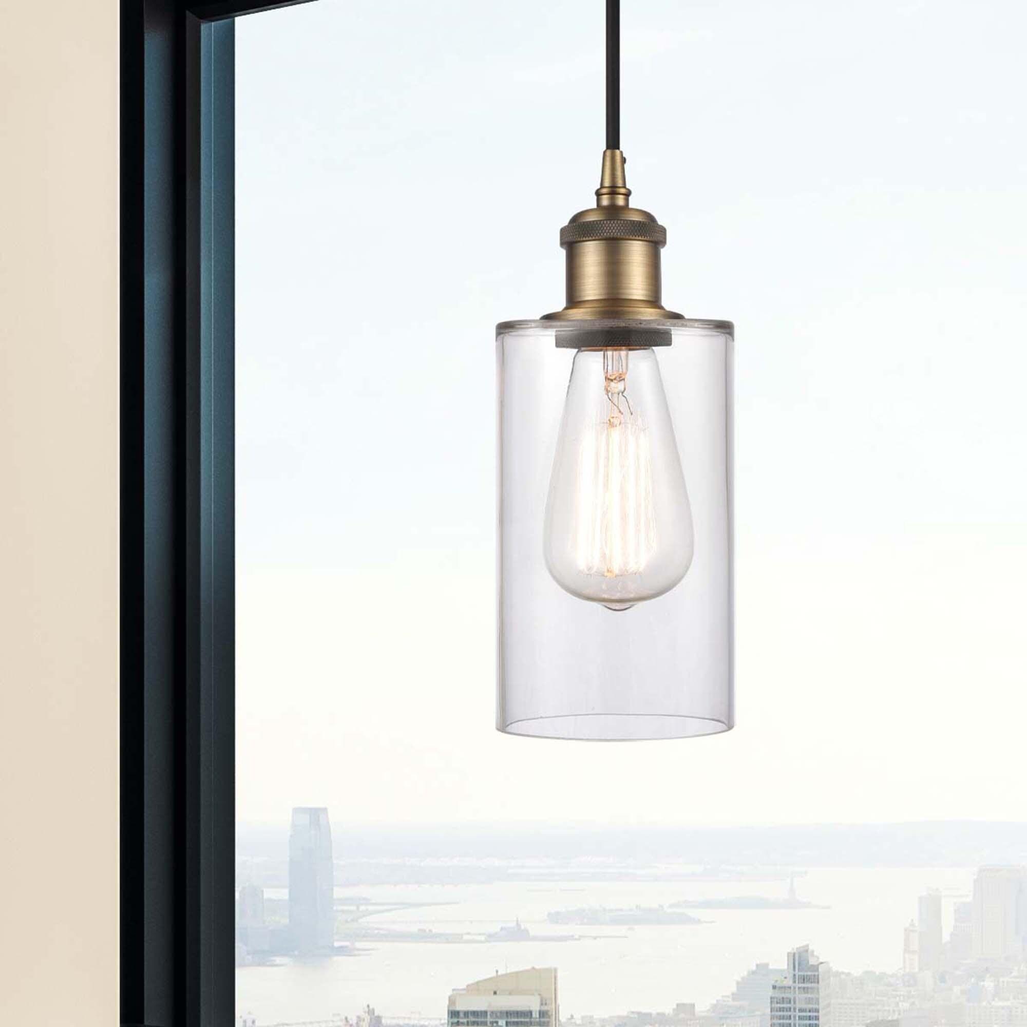 Innovations Lighting Clymer 1 - Light Pendant in  Brushed Brass