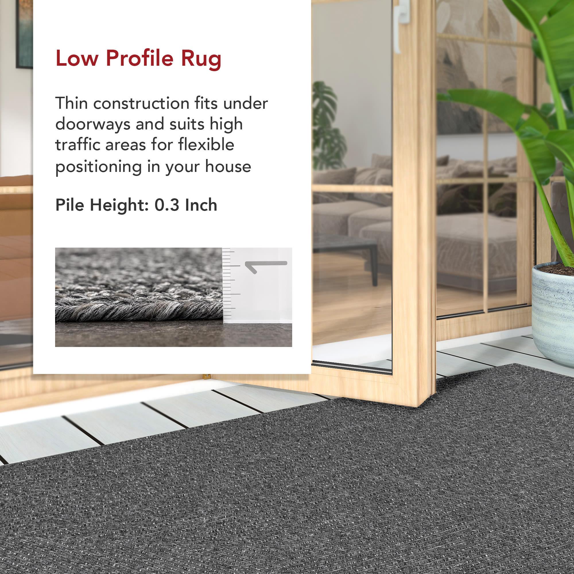 nuLOOM Wynn Braided Indoor/Outdoor Charcoal 2' x 3' Casual Area Rug