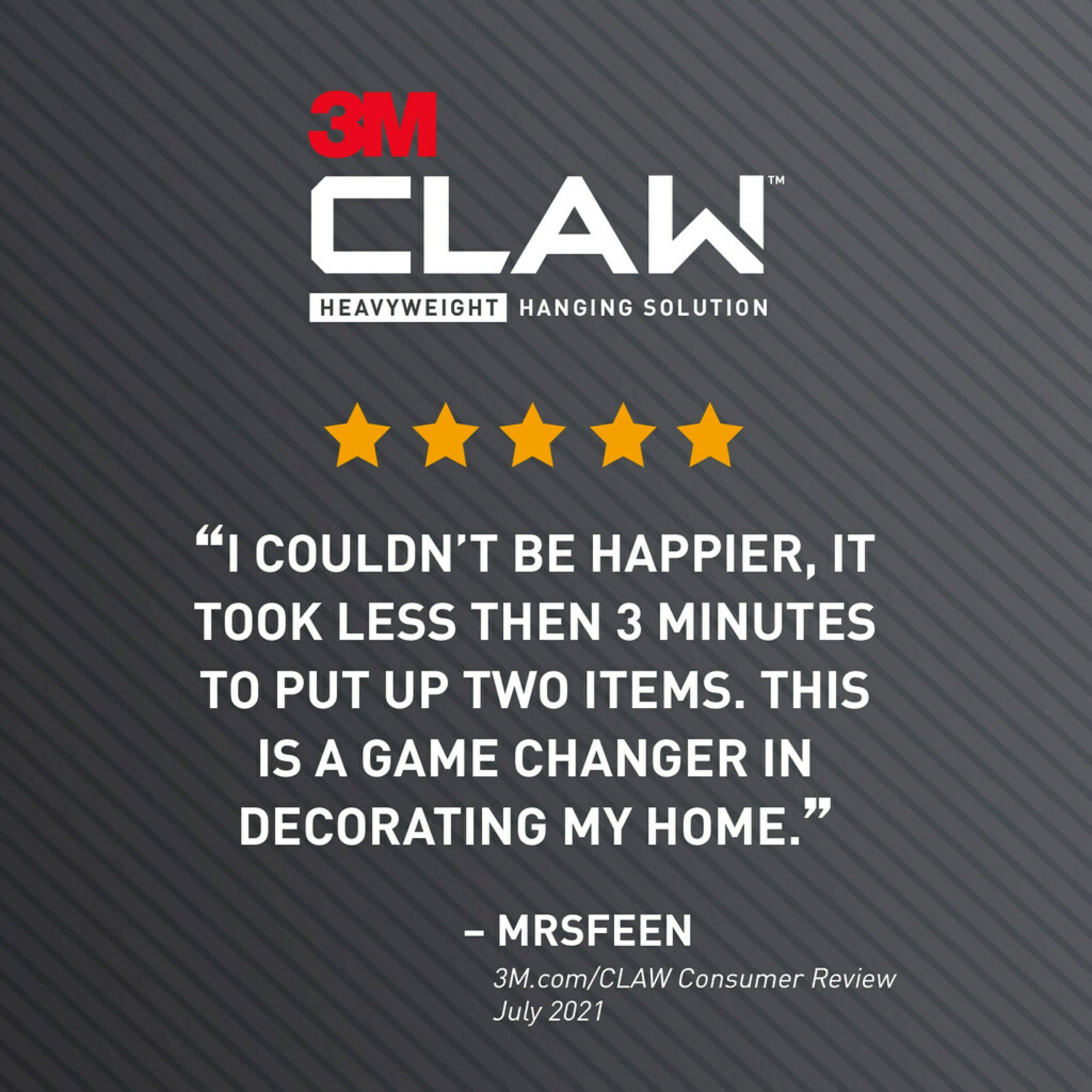 3M Claw Drywall Picture Hanger with Spot Markers 3PH65M-2EF, Holds 65 lbs (29 kg), 2 Hangers, 2 Makers