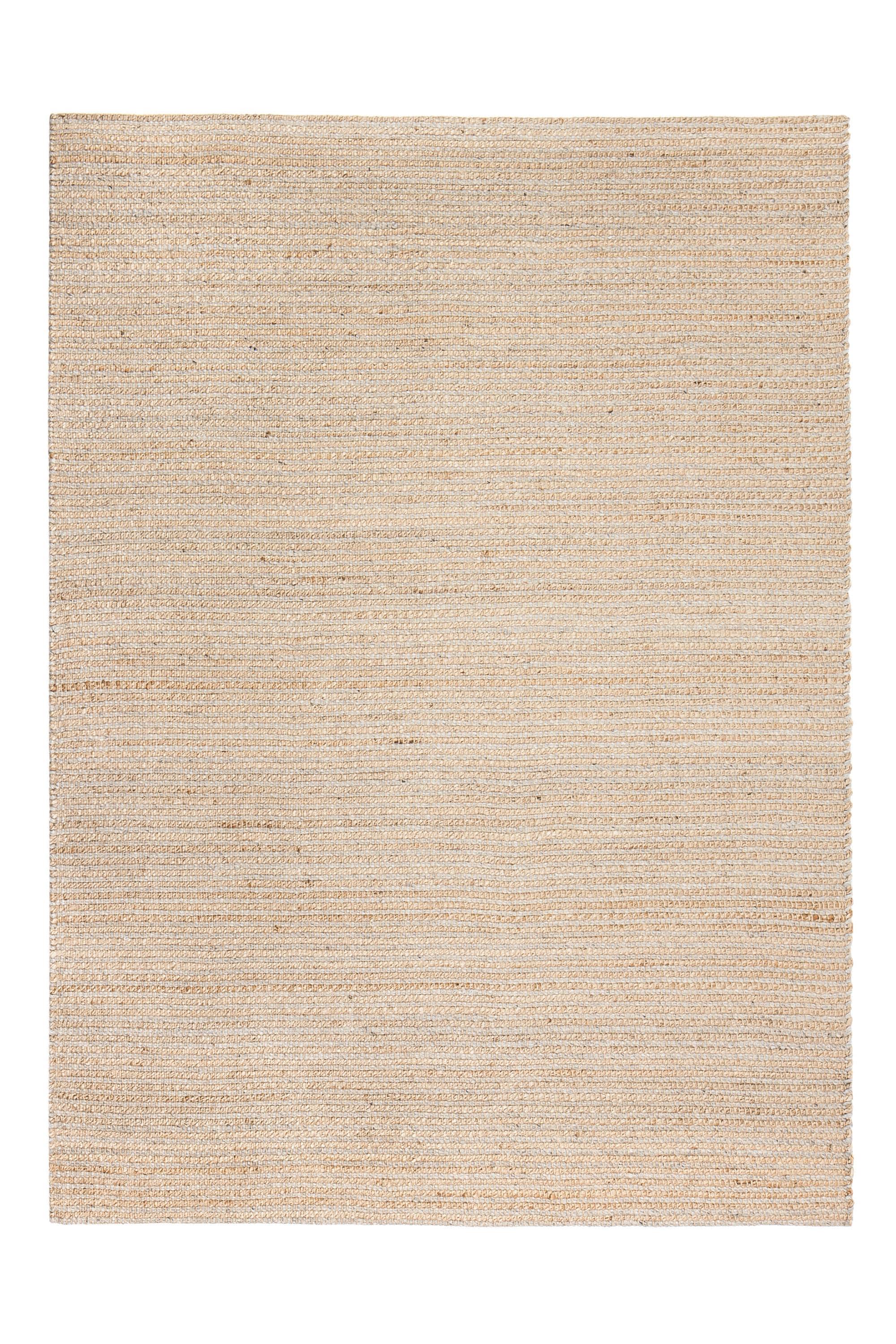 Jani  Madi Natural/Grey Jute and Wool Rug Brown 4' x 6' Stripe 4' x 6' Entryway, Living Room, Dining Room