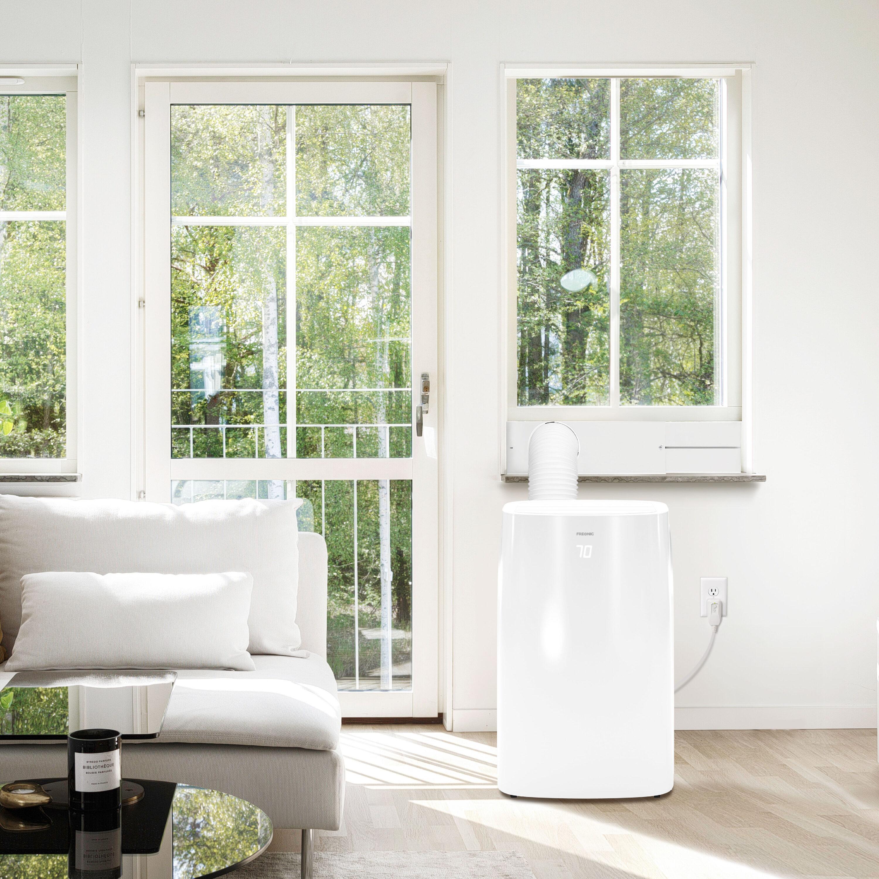 Freonic 6,000 BTU Portable Air Conditioner with Dehumidifier, 115V for up to 300 Sq. Ft. in White