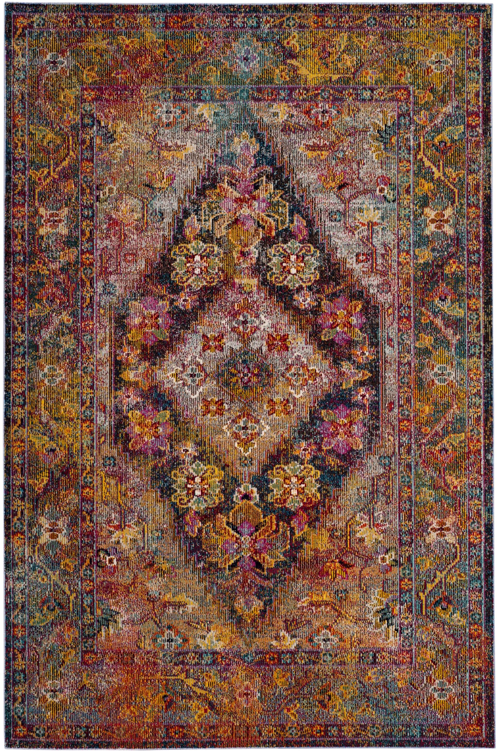 Crystal CRS507 Power Loomed Area Rug - Navy/Light Blue - 5'x8' - Safavieh.